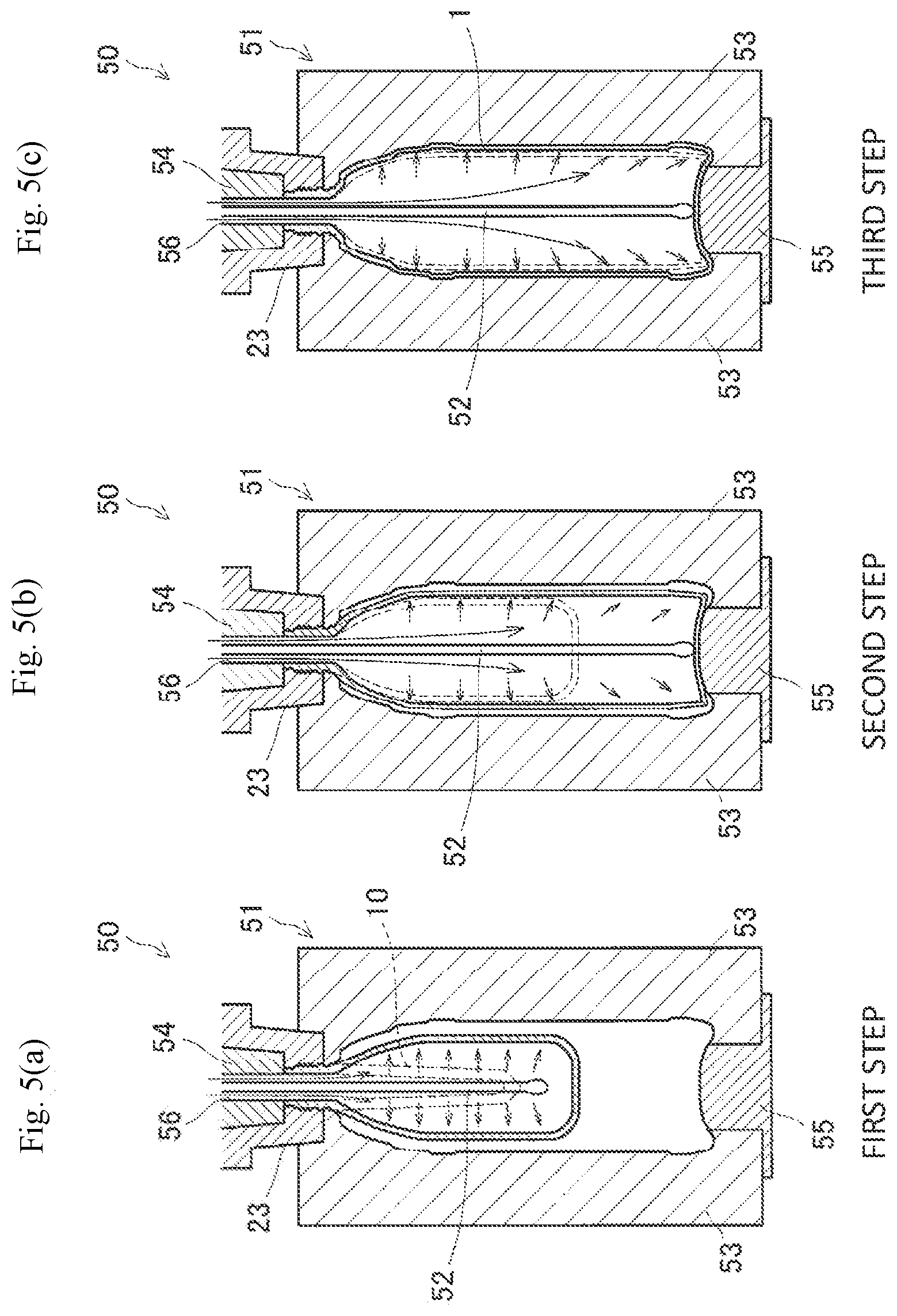 Patent US12576574 Figure 5 – Resin container manufacturing method