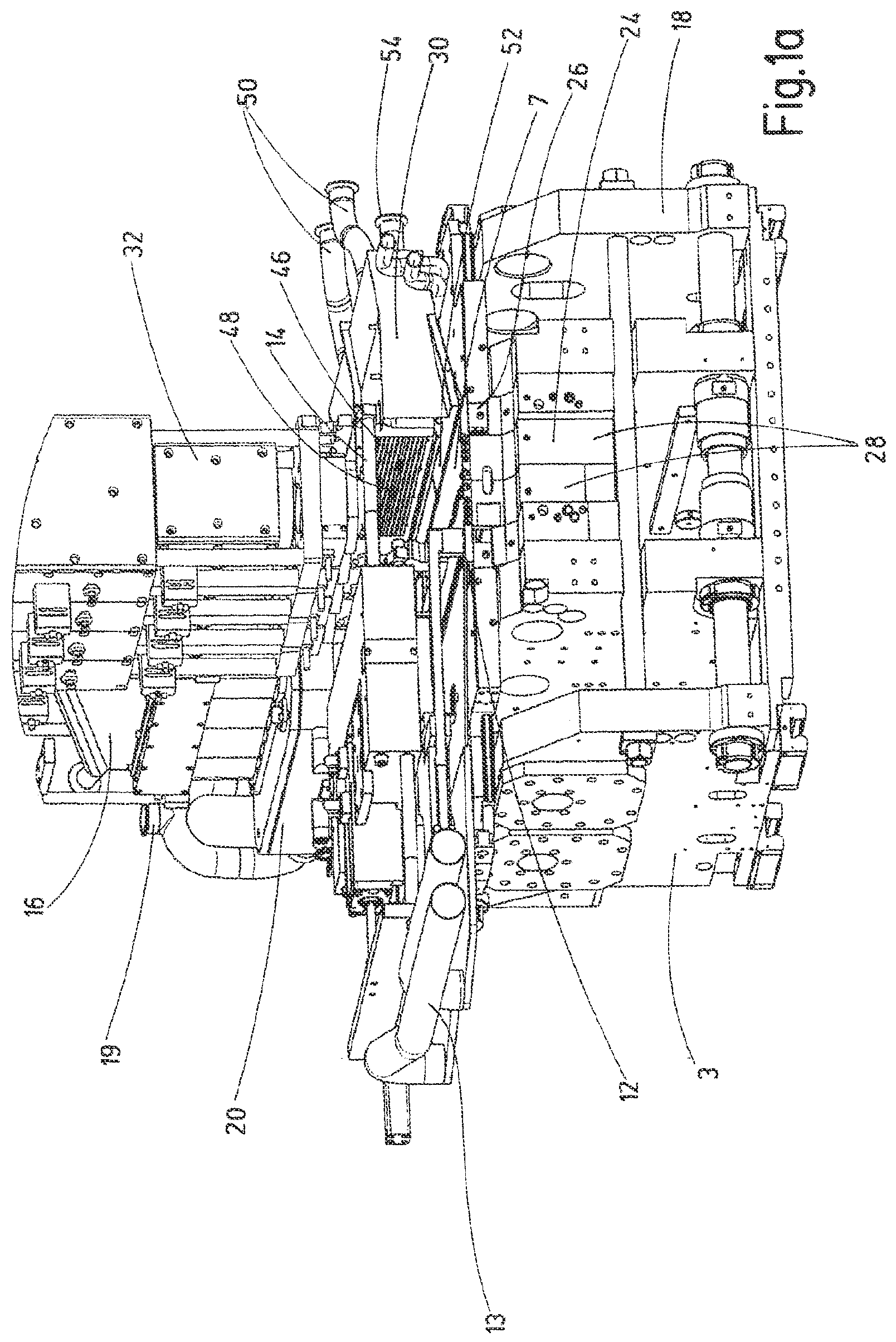 Patent US12576576 Figure 1 – Apparatus and process for producing moulded, filled and sealed receptacle products made of plastics material