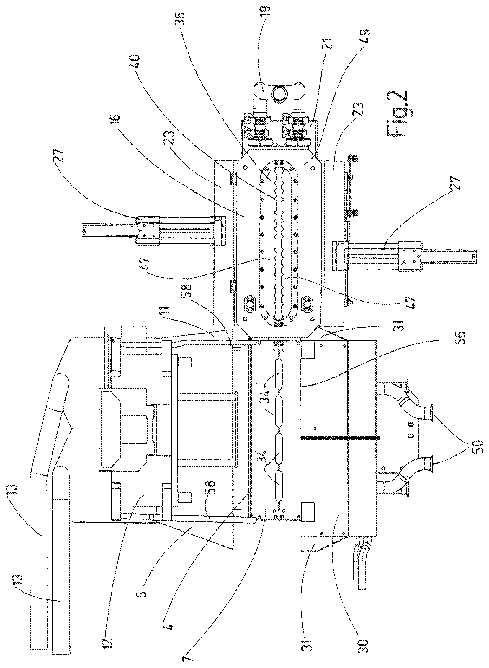 Patent US12576576 Figure 3 – Apparatus and process for producing moulded, filled and sealed receptacle products made of plastics material