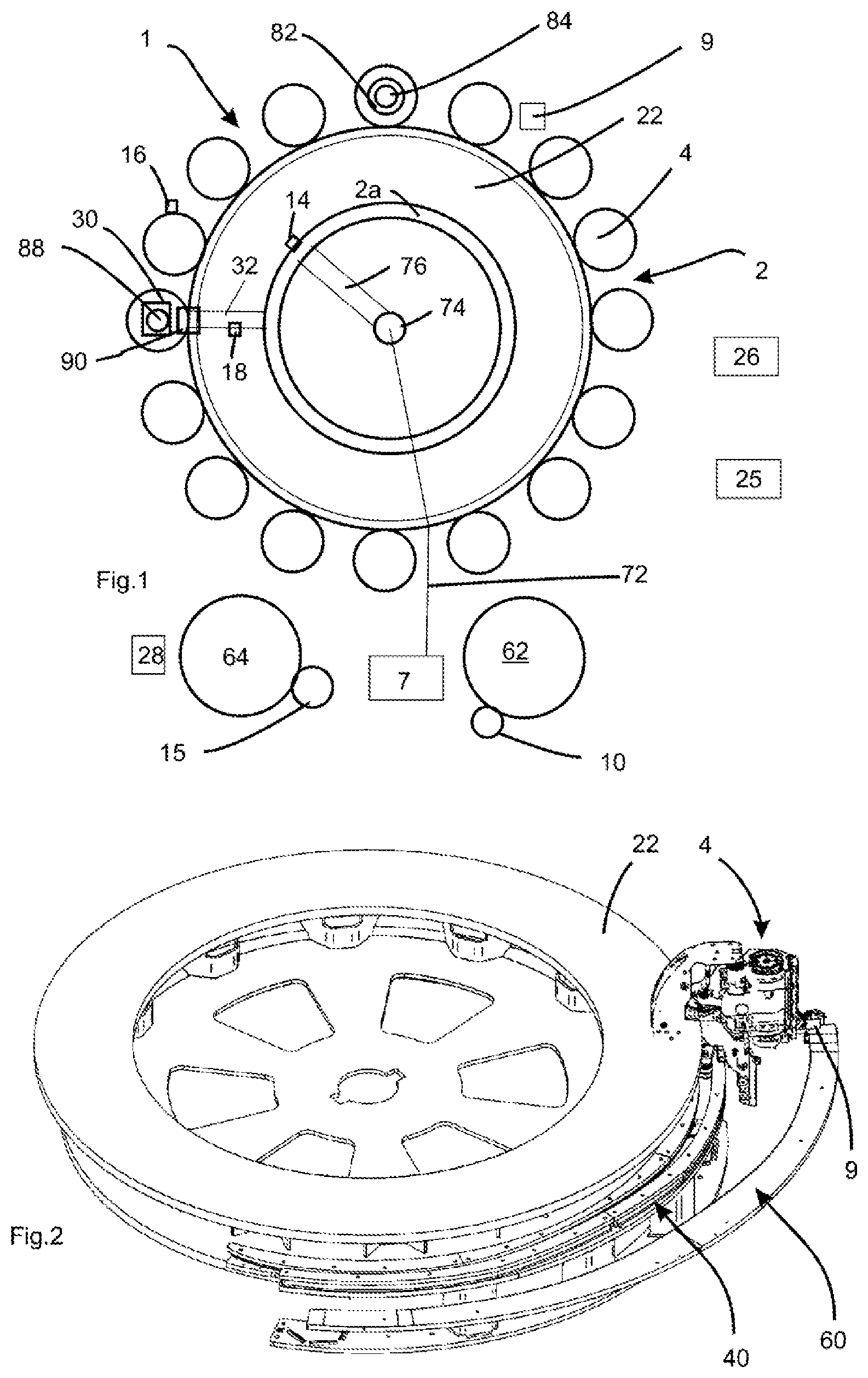 Patent US12576577 Figure 1 – Blow-molding machine with detection of a locking state