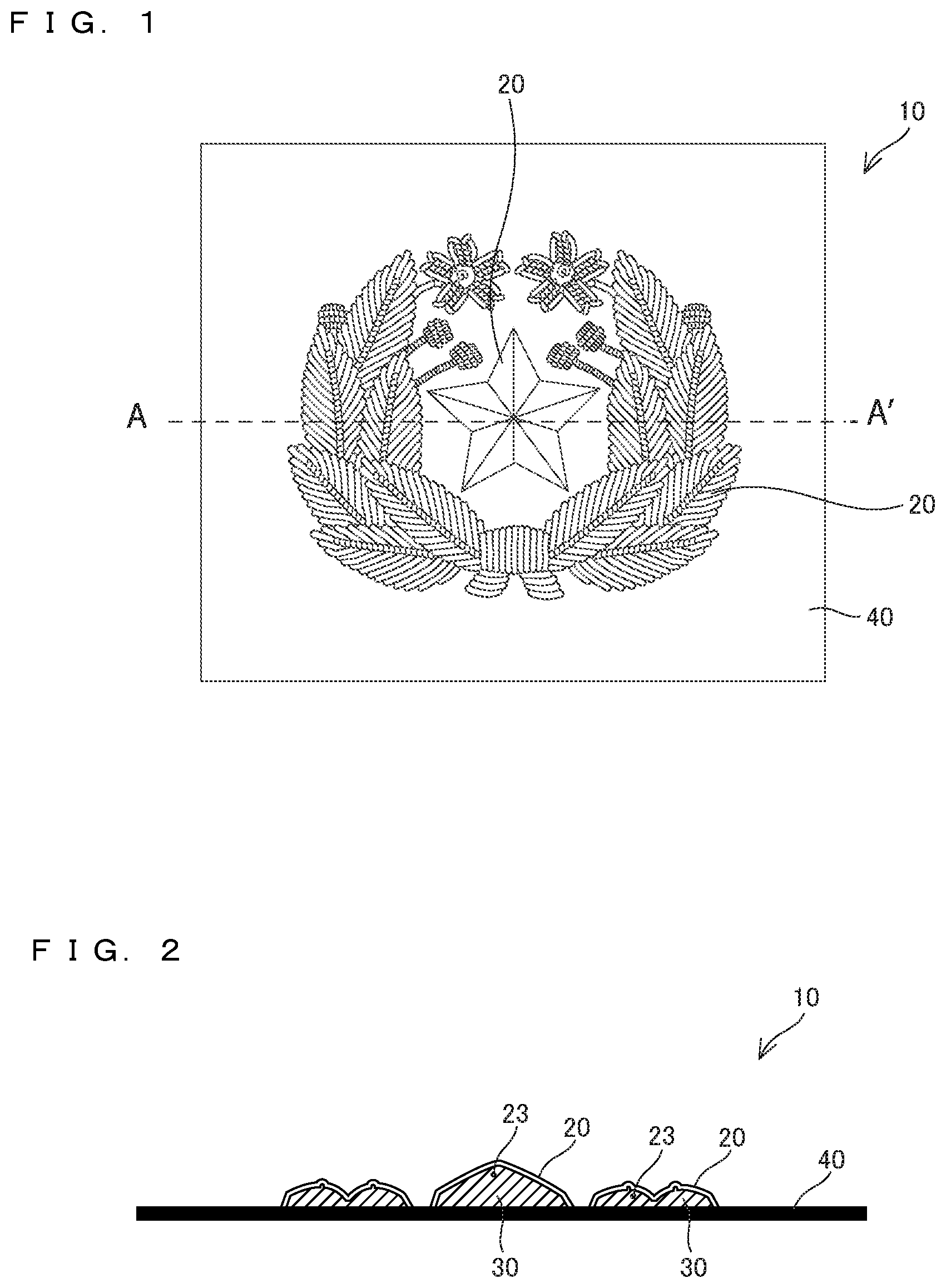 Patent US12576578 Figure 1 – Three-dimensional decorative piece and method of producing the same