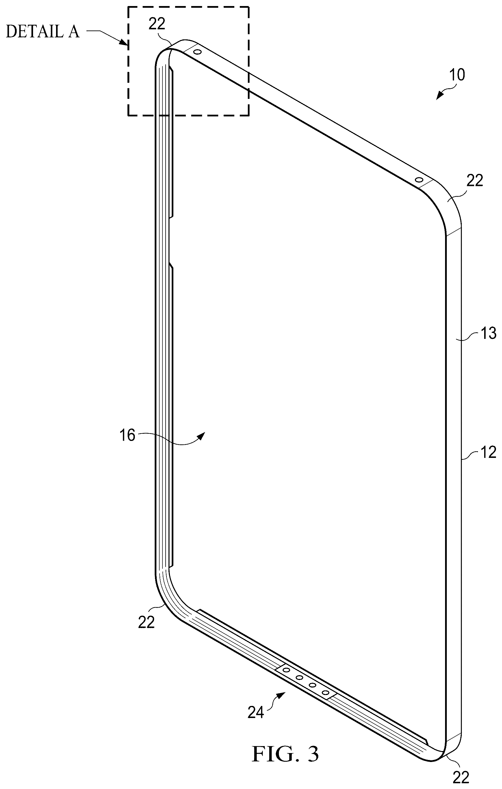 Patent US12576579 Figure 3 – Method of manufacturing a door frame subassembly for an electronic display assembly