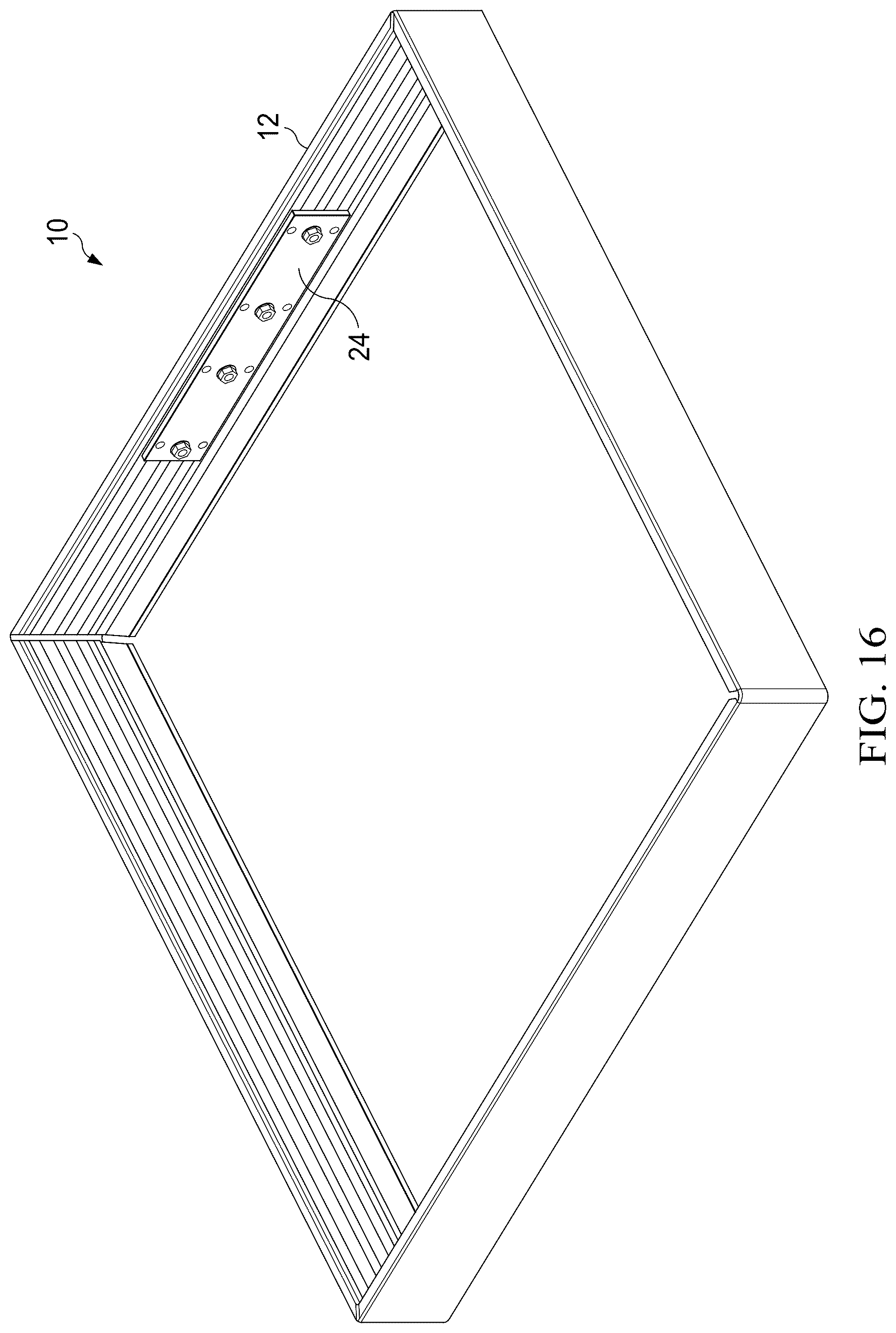 Patent US12576579 Figure 16 – Method of manufacturing a door frame subassembly for an electronic display assembly