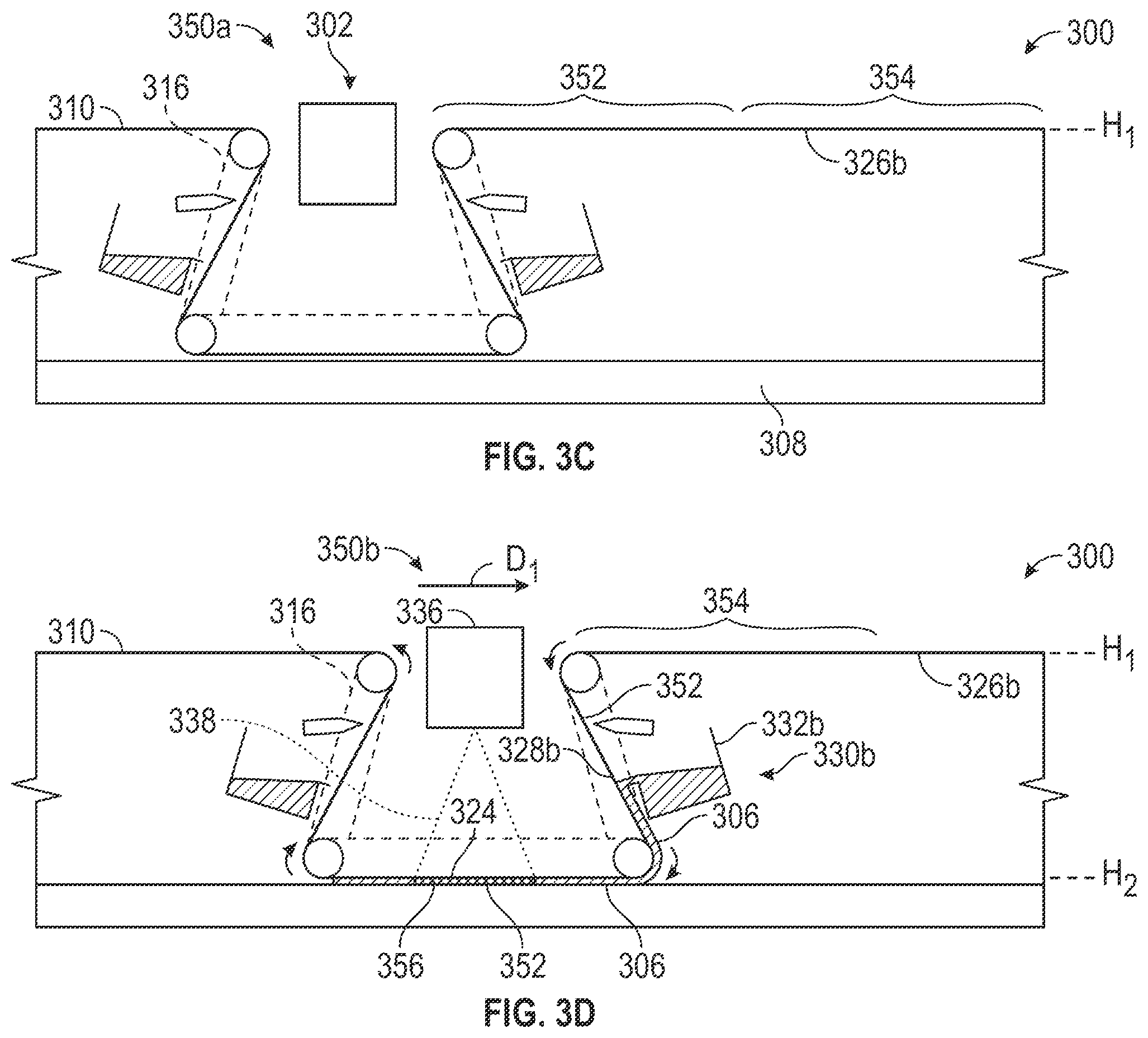 Patent US12576585 Figure 4 – Additive manufacturing systems with fixed substrates