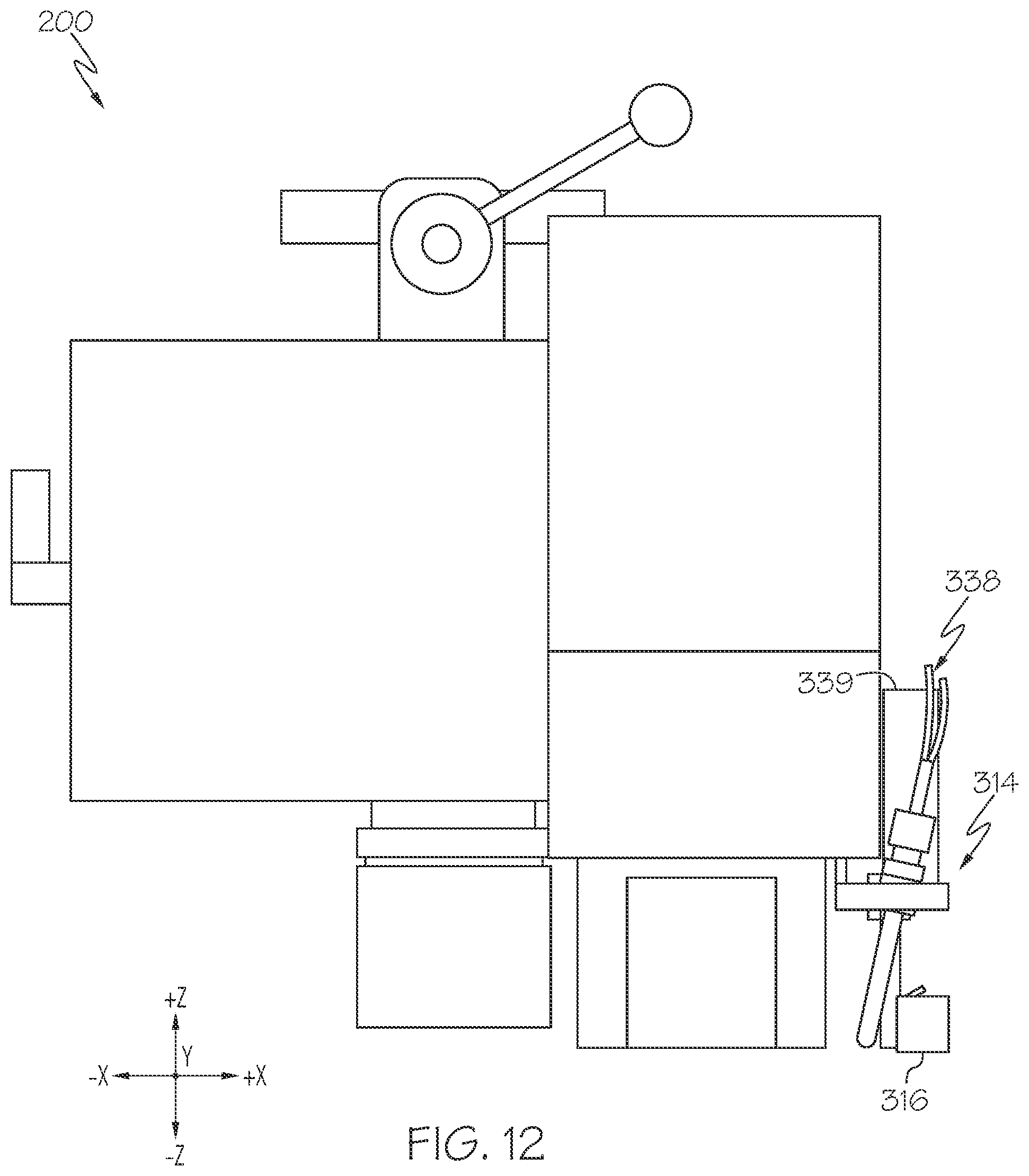 Patent US12576589 Figure 14 – Print and recoat assemblies for additive manufacturing systems and methods for using the same