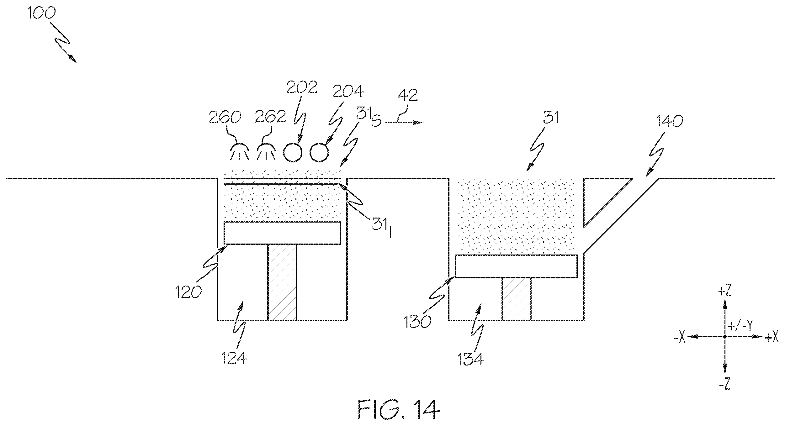 Patent US12576589 Figure 16 – Print and recoat assemblies for additive manufacturing systems and methods for using the same