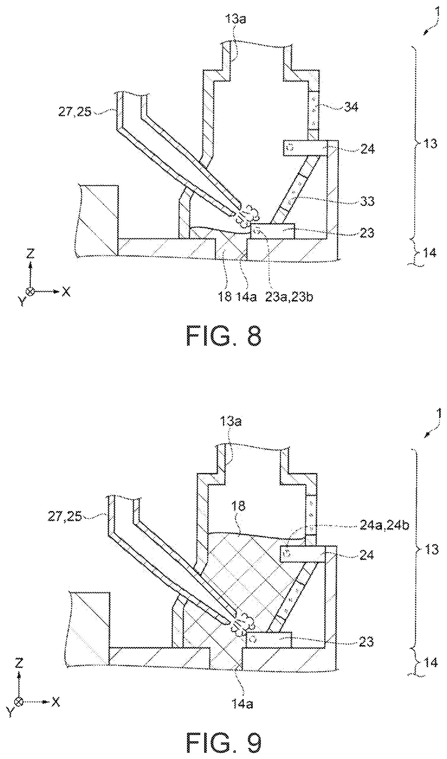 Patent US12576593 Figure 8 – Plasticizing device, three dimensional molding device, and injection molding device