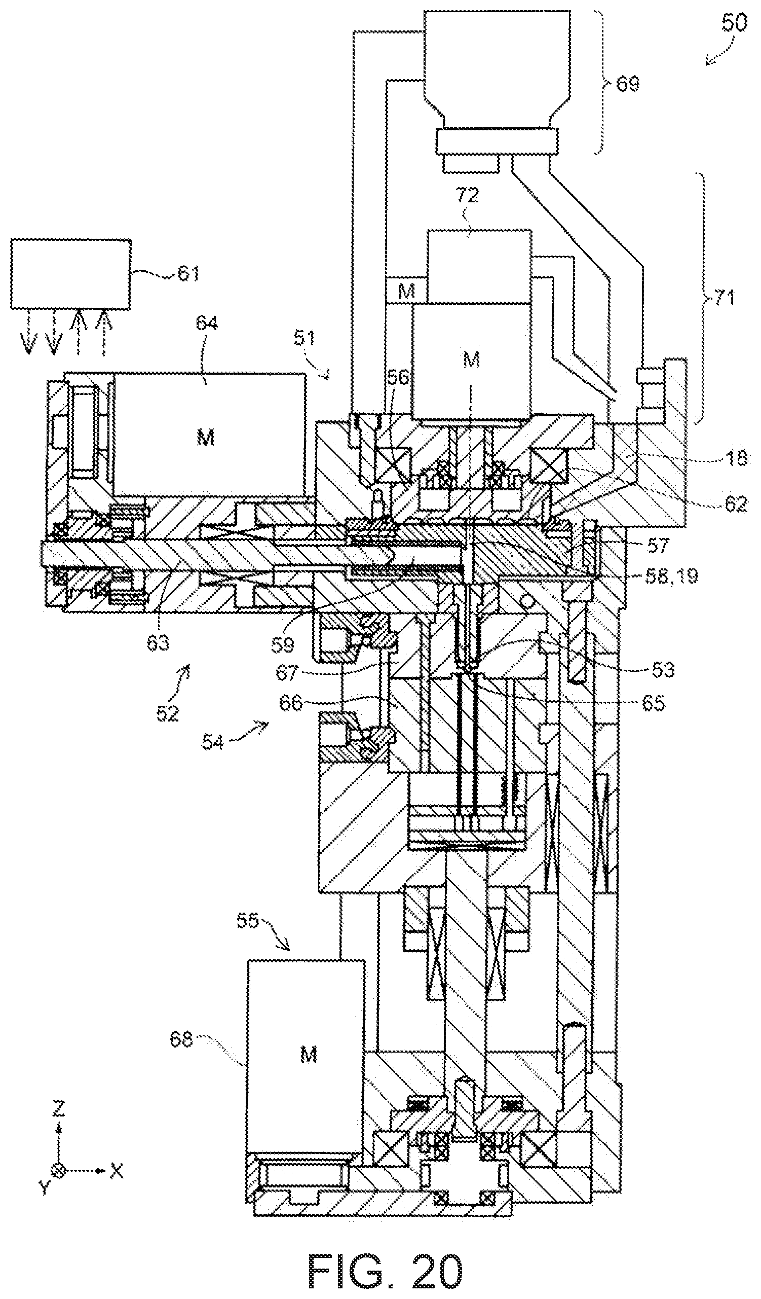 Patent US12576593 Figure 18 – Plasticizing device, three dimensional molding device, and injection molding device