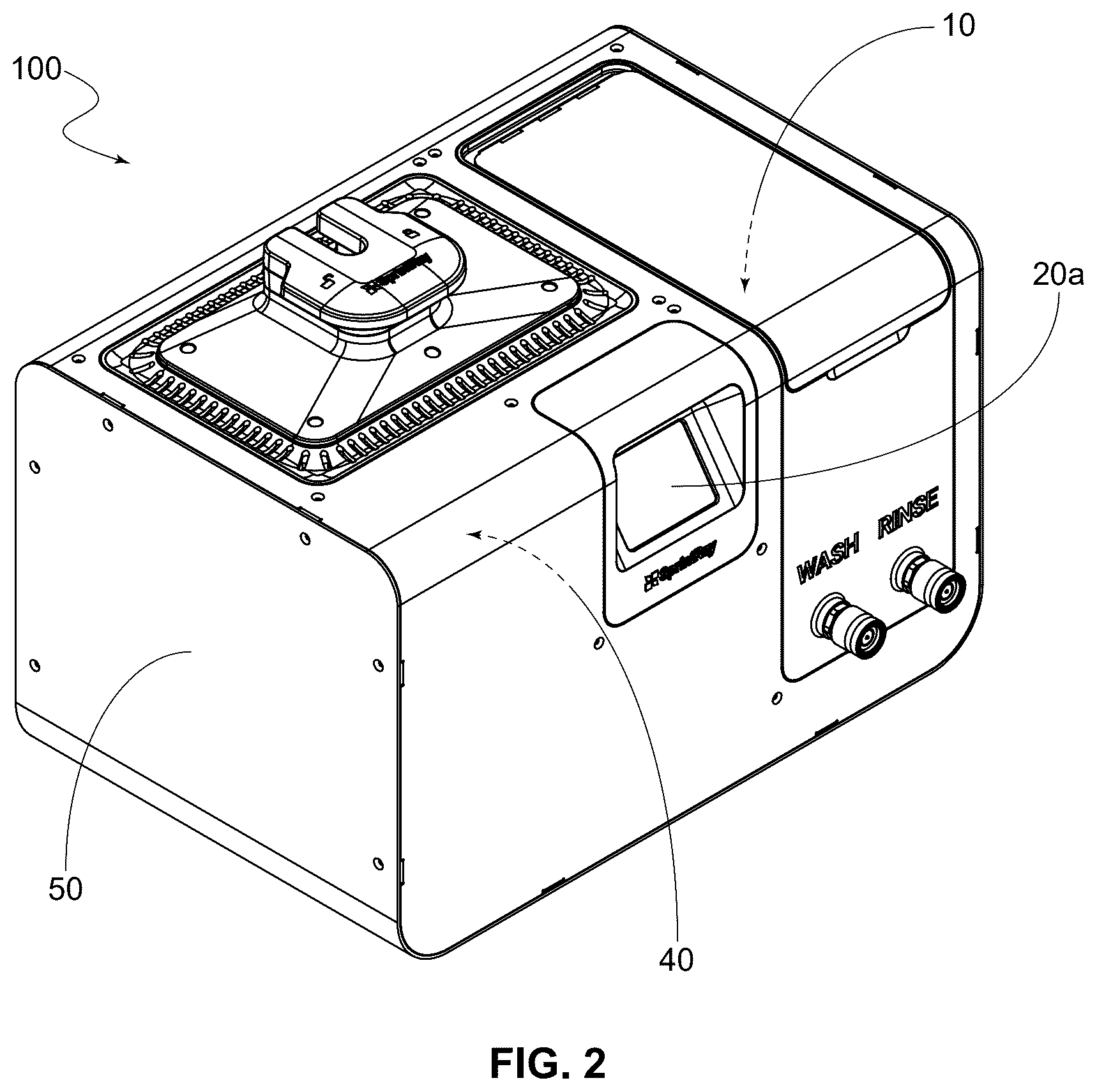 Patent US12576594 Figure 2 – Multi-stage wash system for vat polymerization-based 3D printed parts