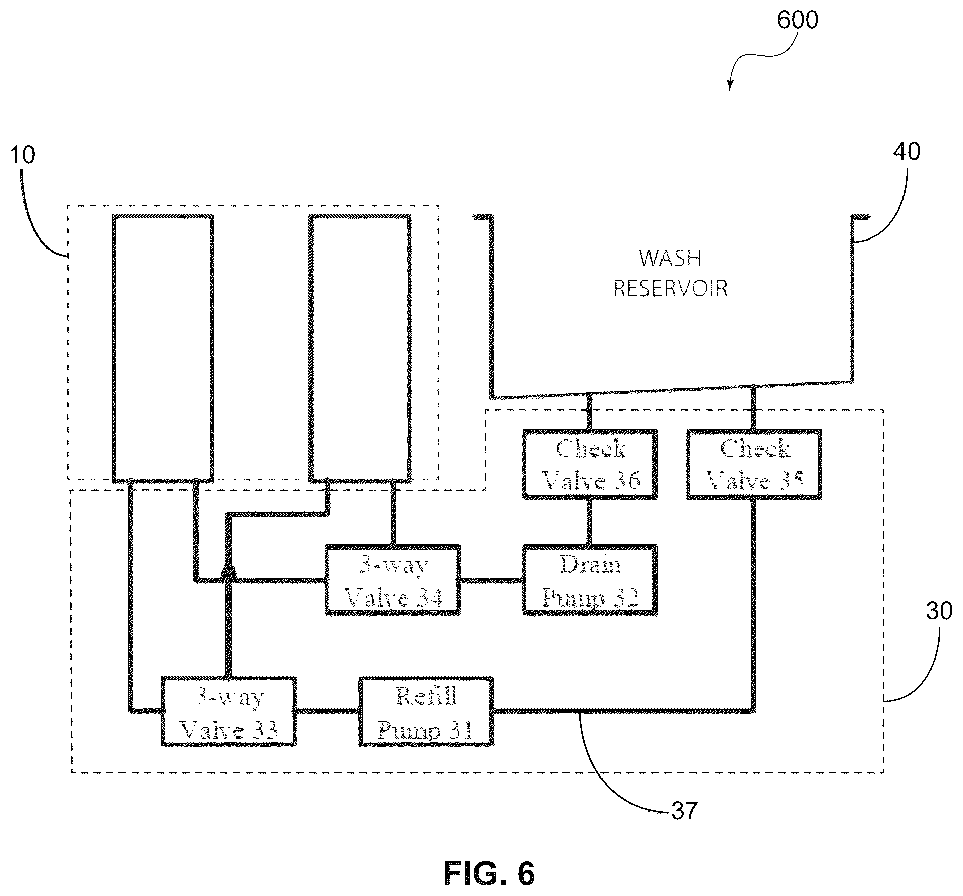 Patent US12576594 Figure 6 – Multi-stage wash system for vat polymerization-based 3D printed parts