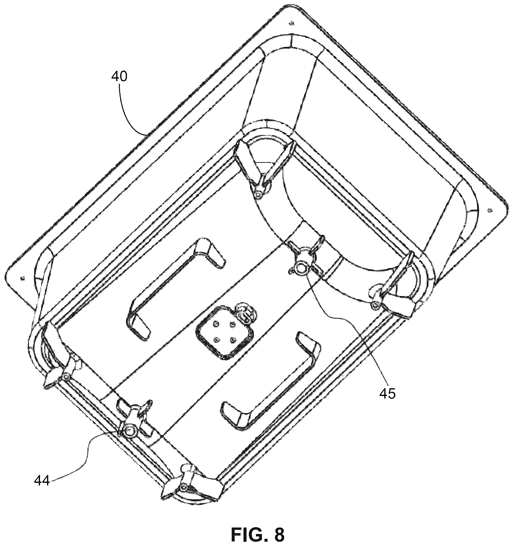 Patent US12576594 Figure 8 – Multi-stage wash system for vat polymerization-based 3D printed parts
