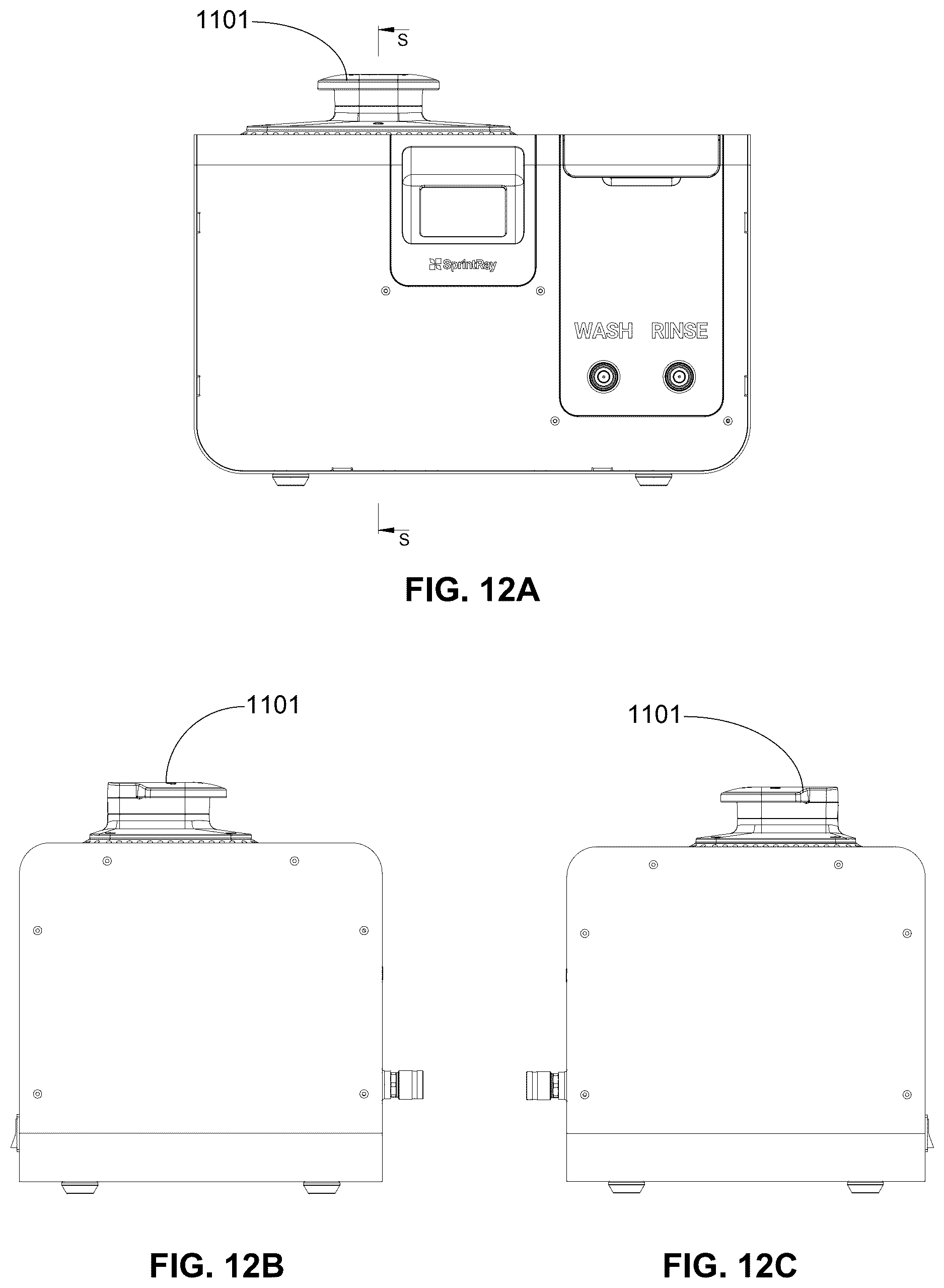 Patent US12576594 Figure 12 – Multi-stage wash system for vat polymerization-based 3D printed parts