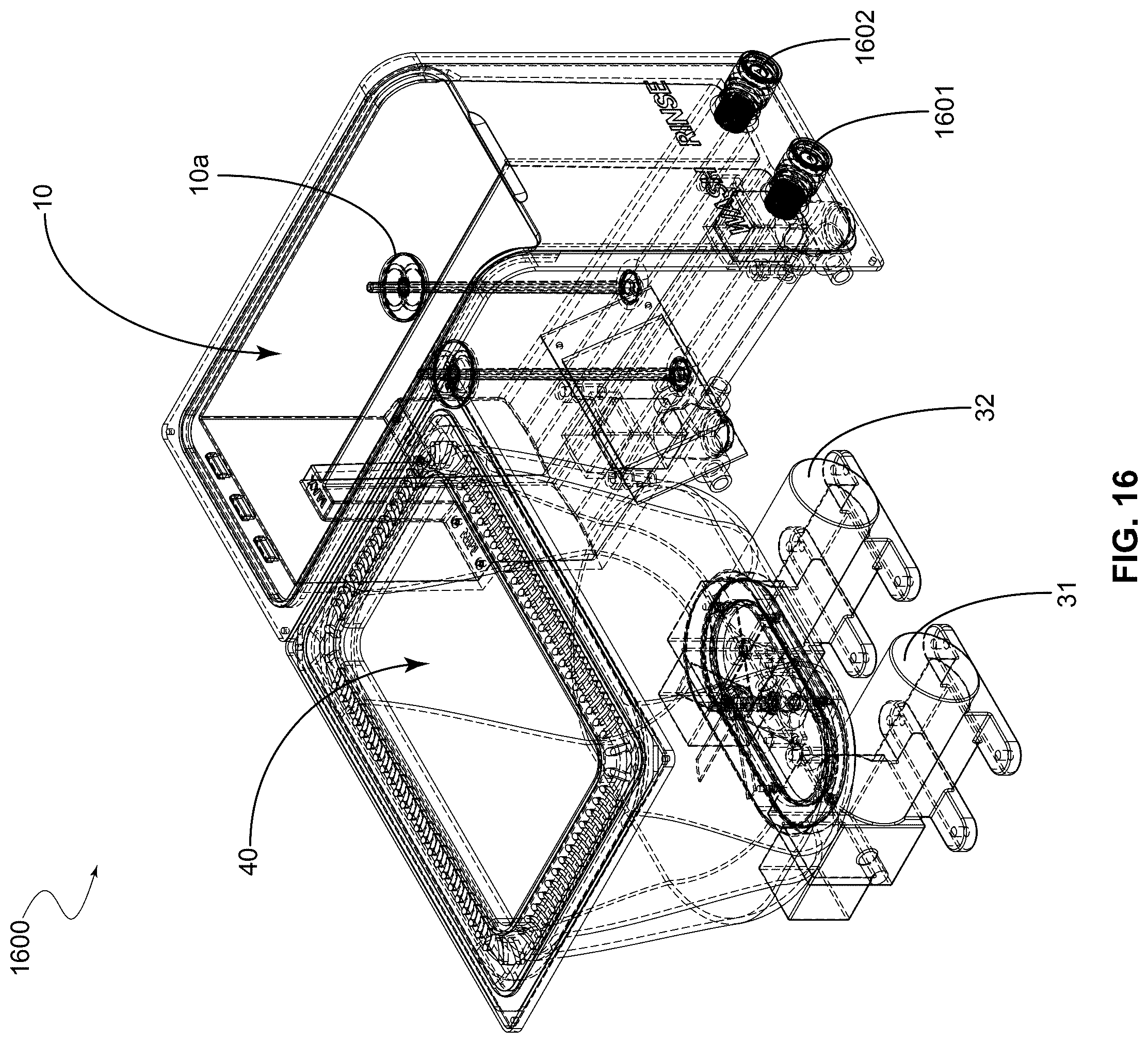 Patent US12576594 Figure 16 – Multi-stage wash system for vat polymerization-based 3D printed parts