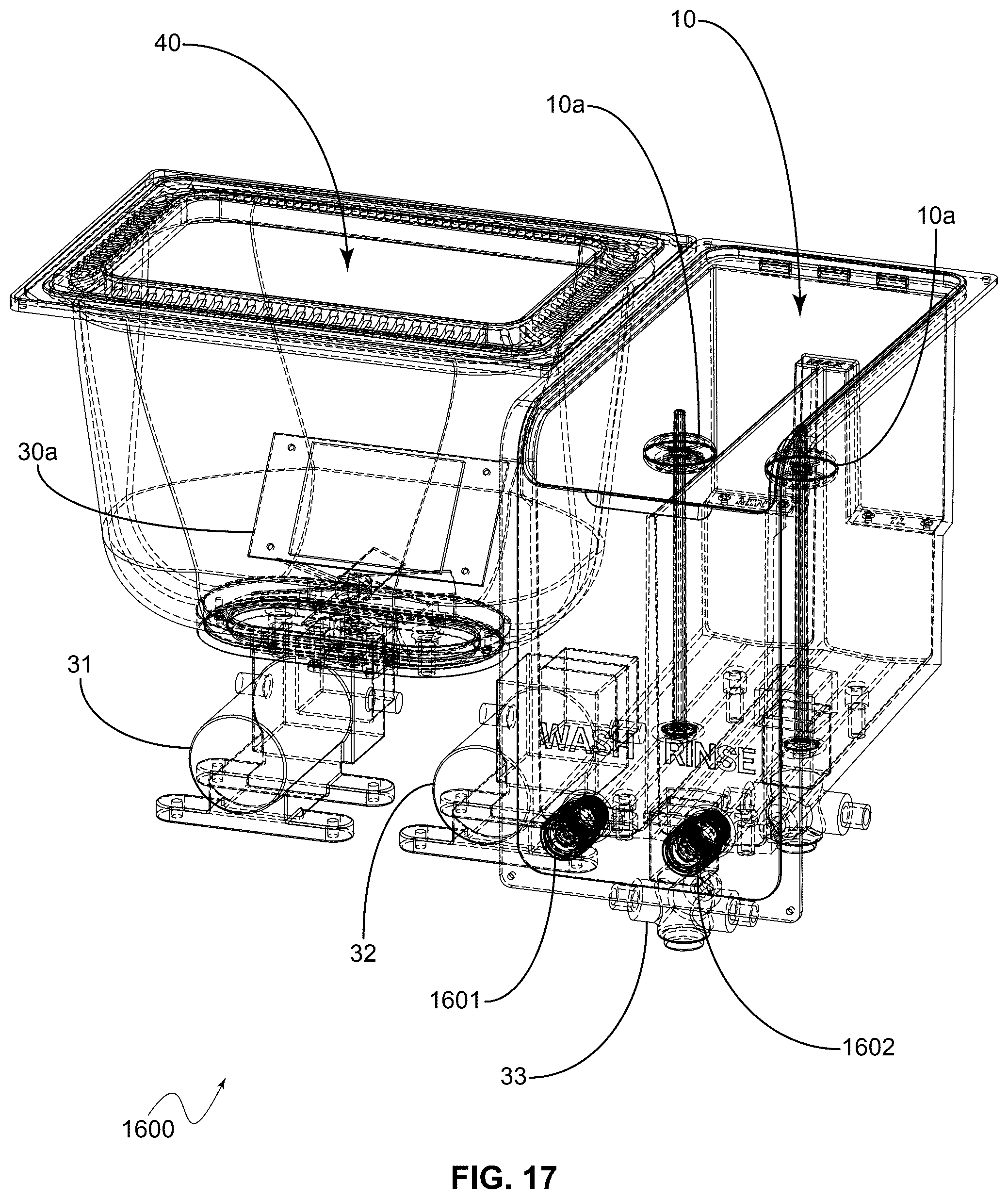 Patent US12576594 Figure 17 – Multi-stage wash system for vat polymerization-based 3D printed parts