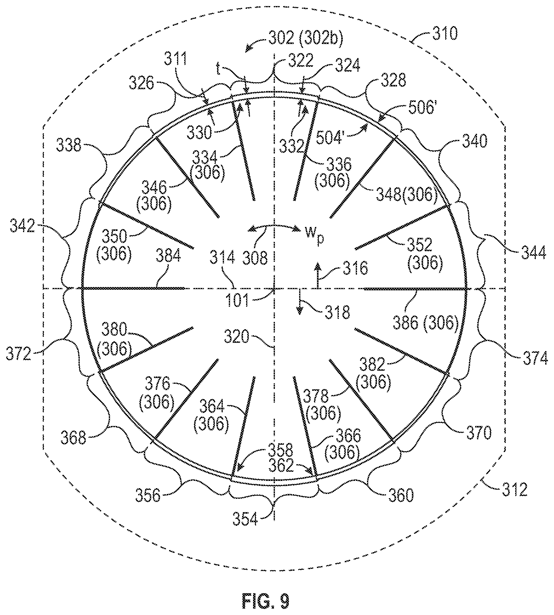 Patent US12576601 Figure 8 – Composite structure for a turbine engine