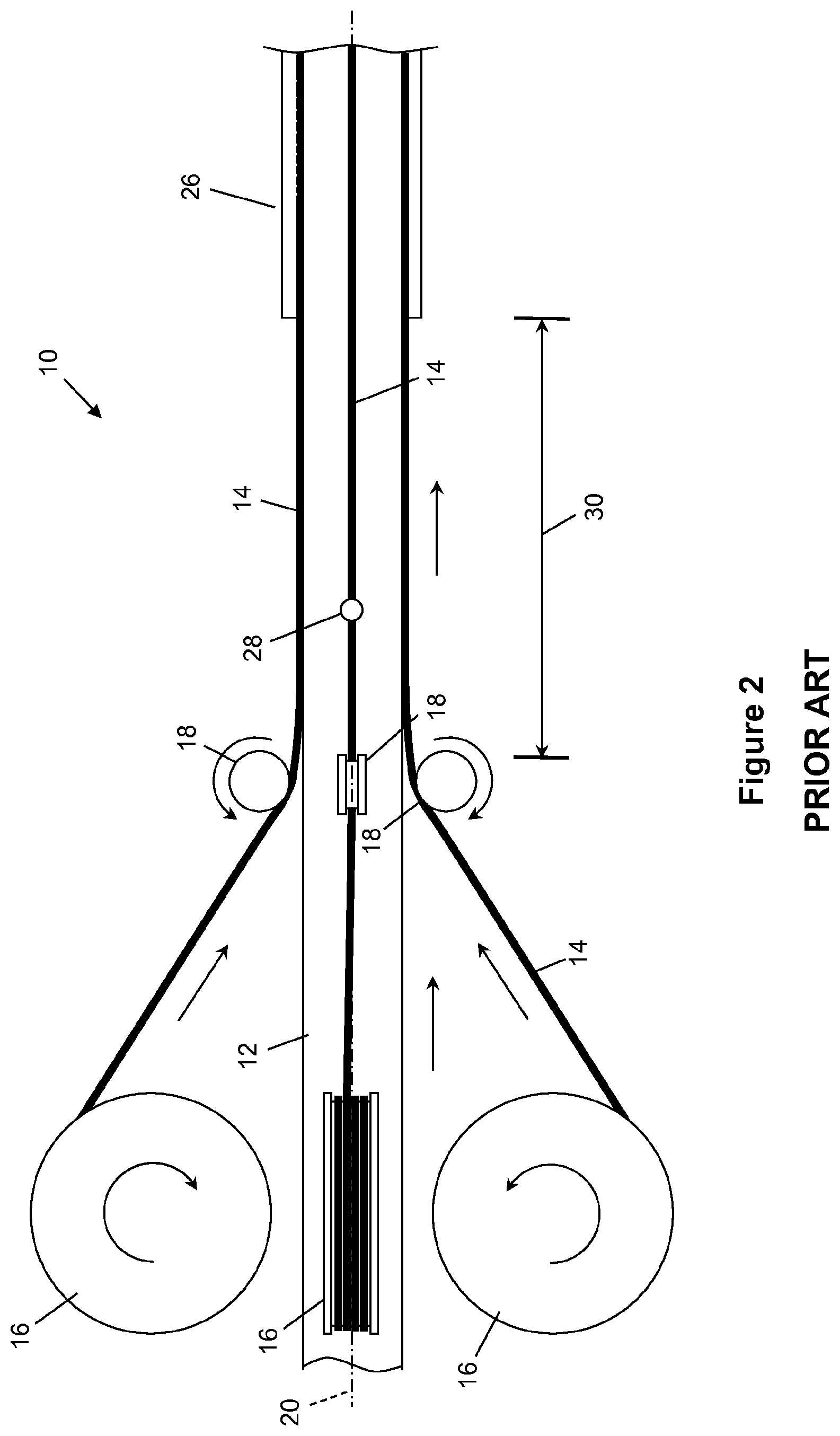 Patent US12576603 Figure 2 – Monitoring cable integrity during pipeline manufacture