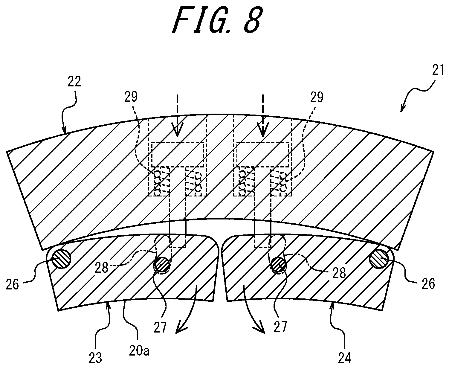 Patent US12576606 Figure 7 – Mold for forming a tire and tire production method
