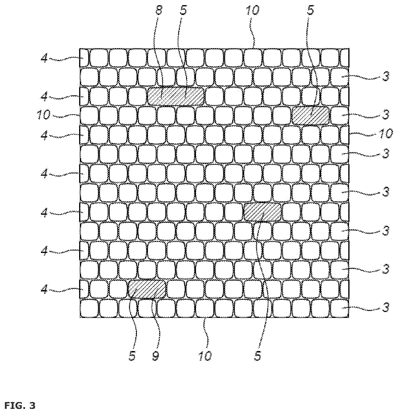 Patent US12576612 Figure 3 – Polyester carpet tile or carpet strip, and process for manufacturing a polyester carpet tile or carpet strip