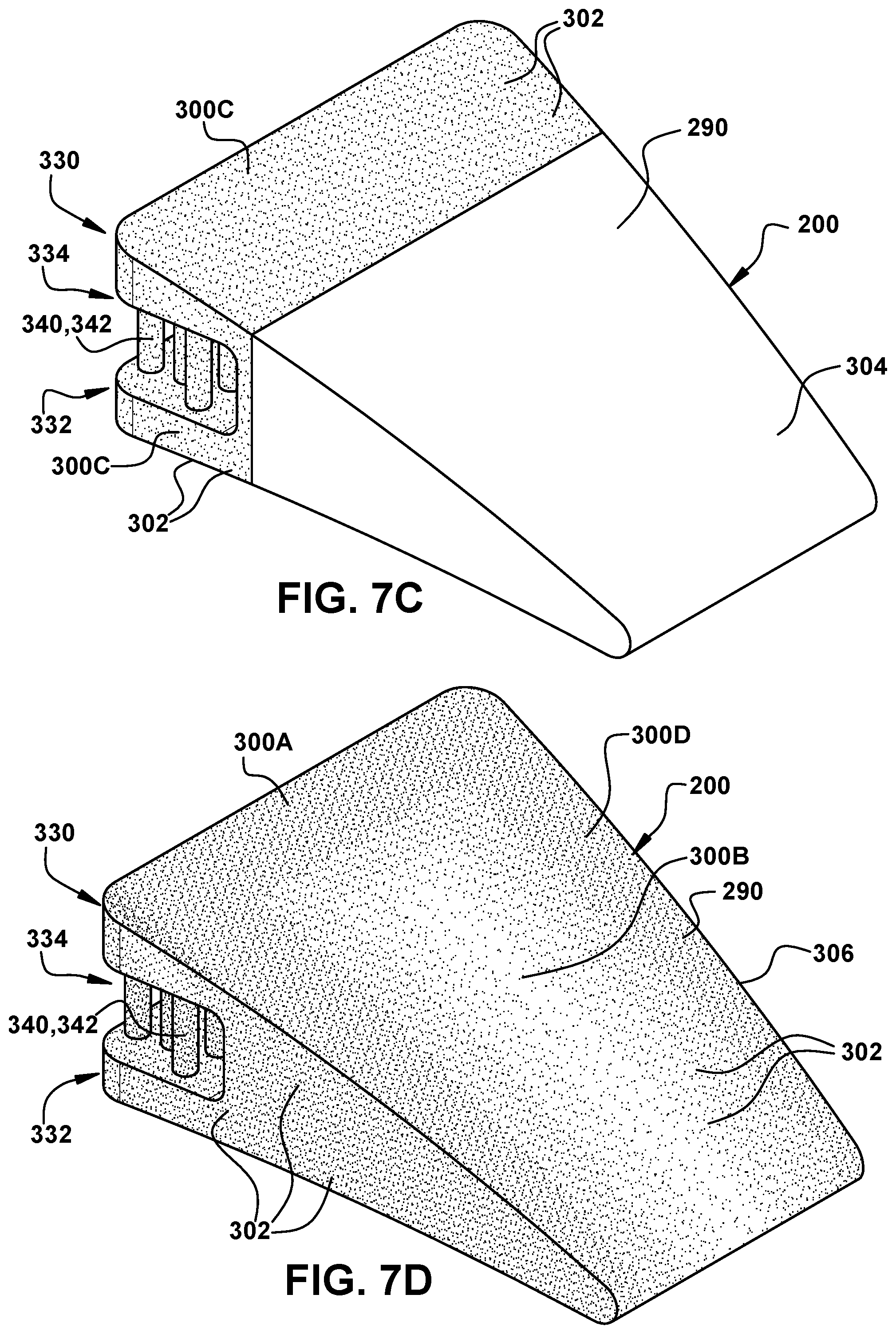 Patent US12576614 Figure 8 – Porous metal coupon with thermal transfer structure for component and related component