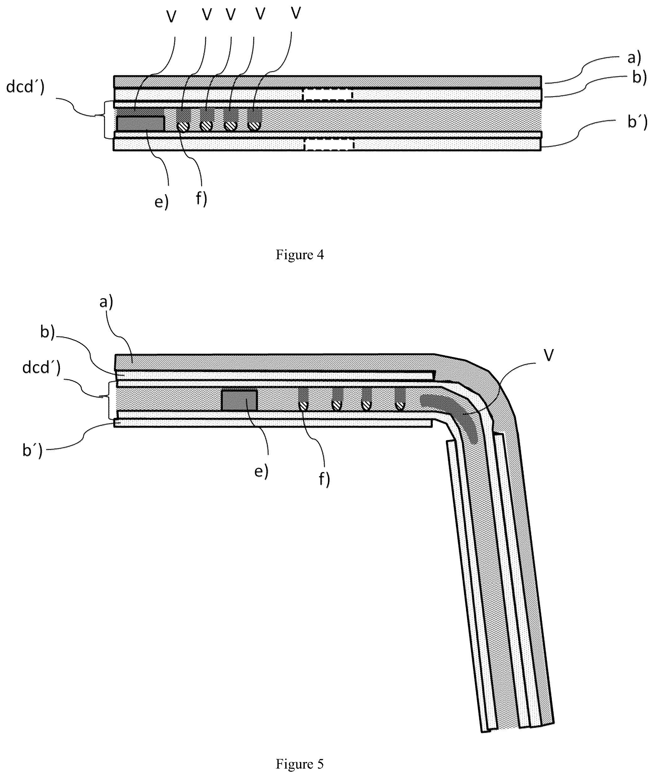 Patent US12576625 Figure 2 – Layer structure for producing a hinge, in particular for producing multi-layered book covers
