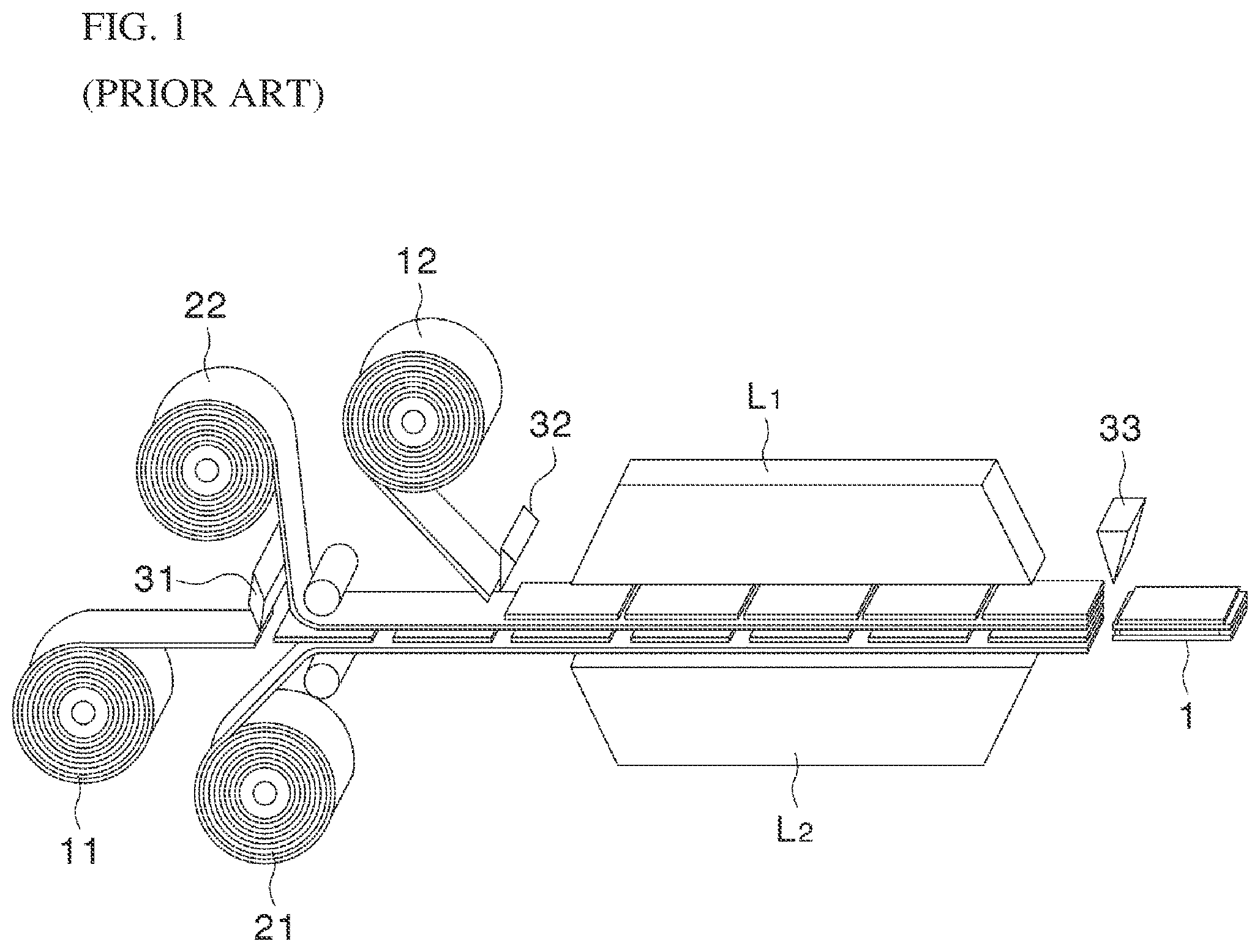 Patent US12576626 Figure 1 – Laminator for manufacture of unit structural bodies with increased force of adhesion