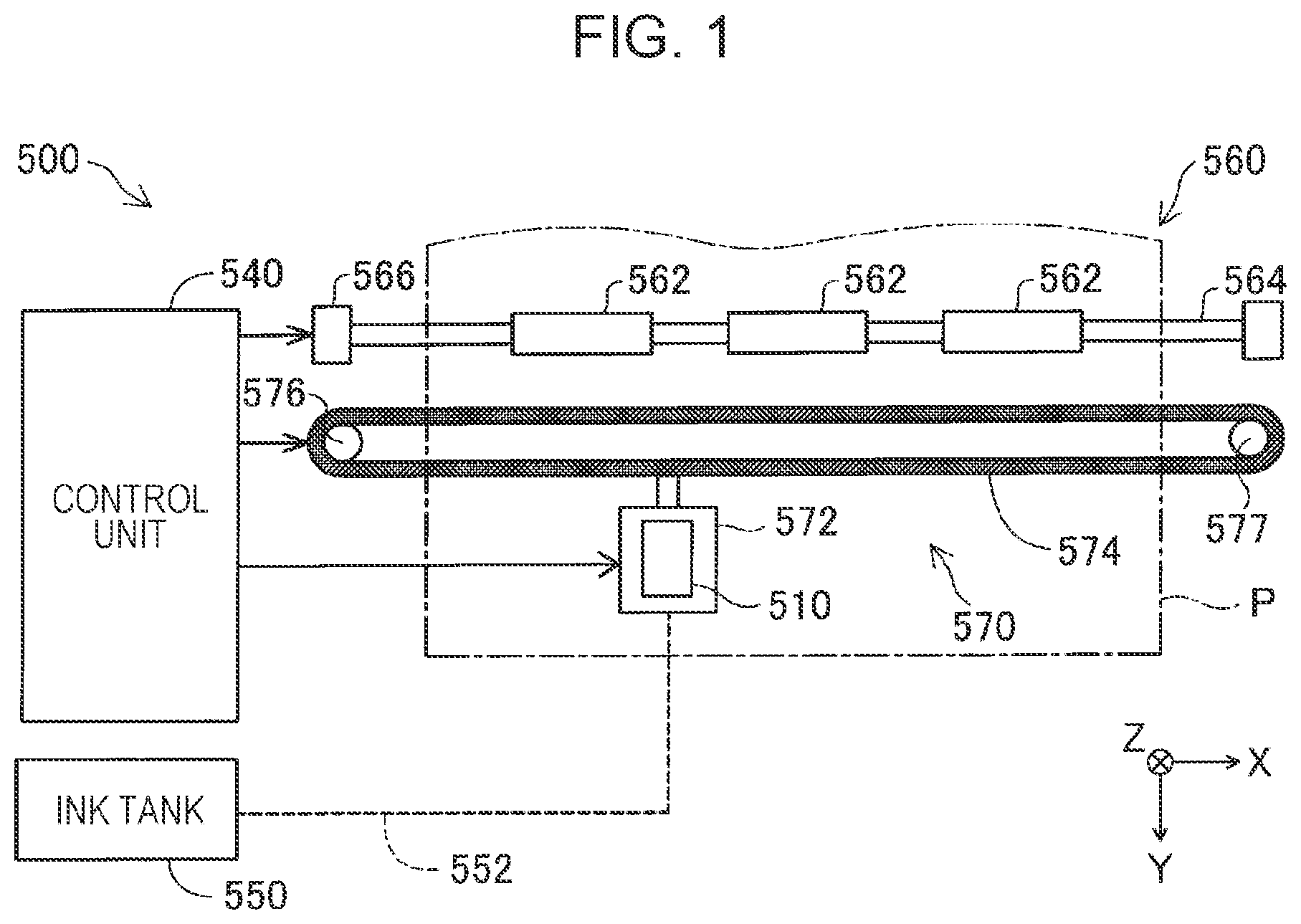 Patent US12576638 Figure 1 – Liquid ejecting head