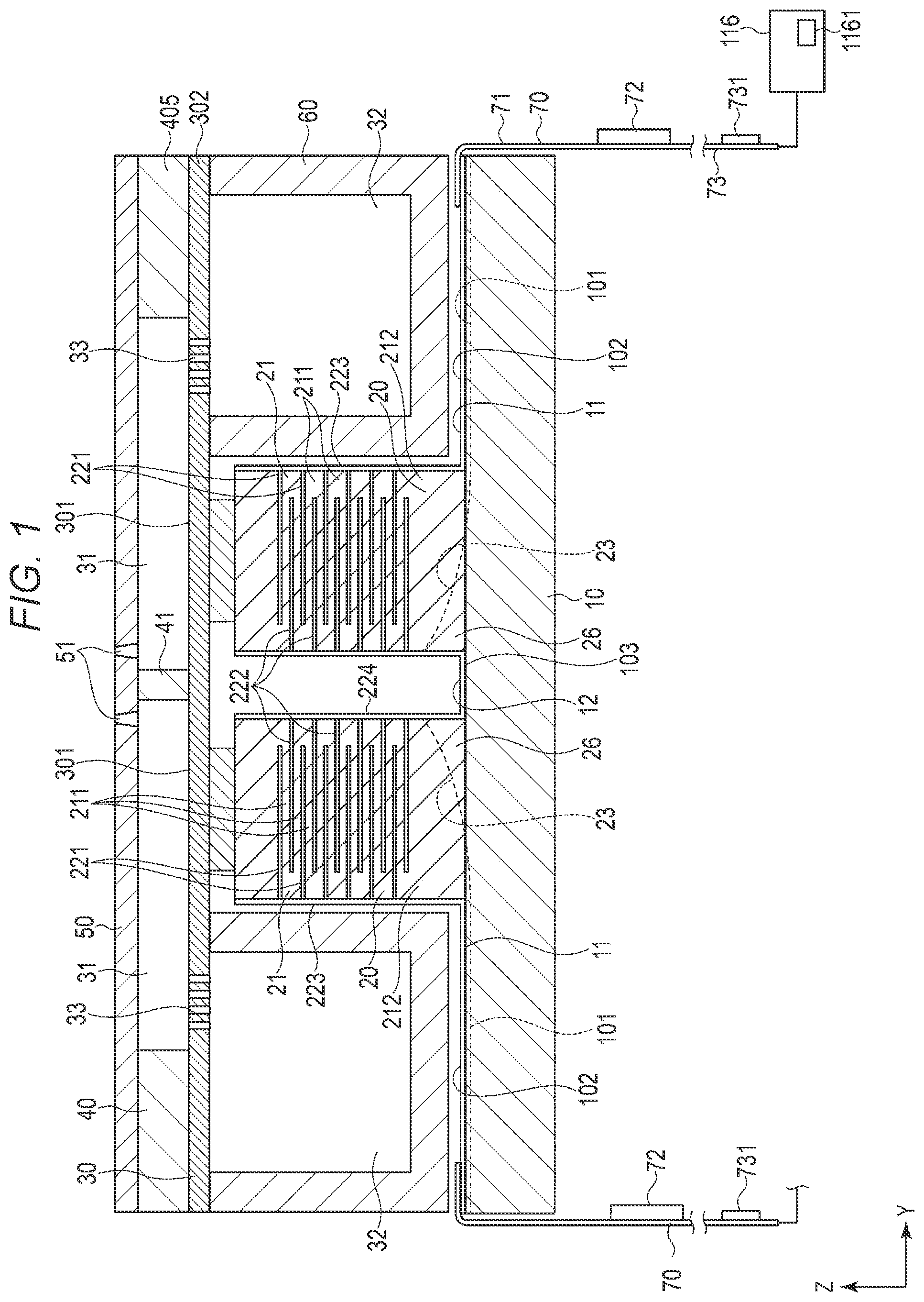Patent US12576639 — Liquid ejecting head and liquid ejecting apparatus — Figure 1