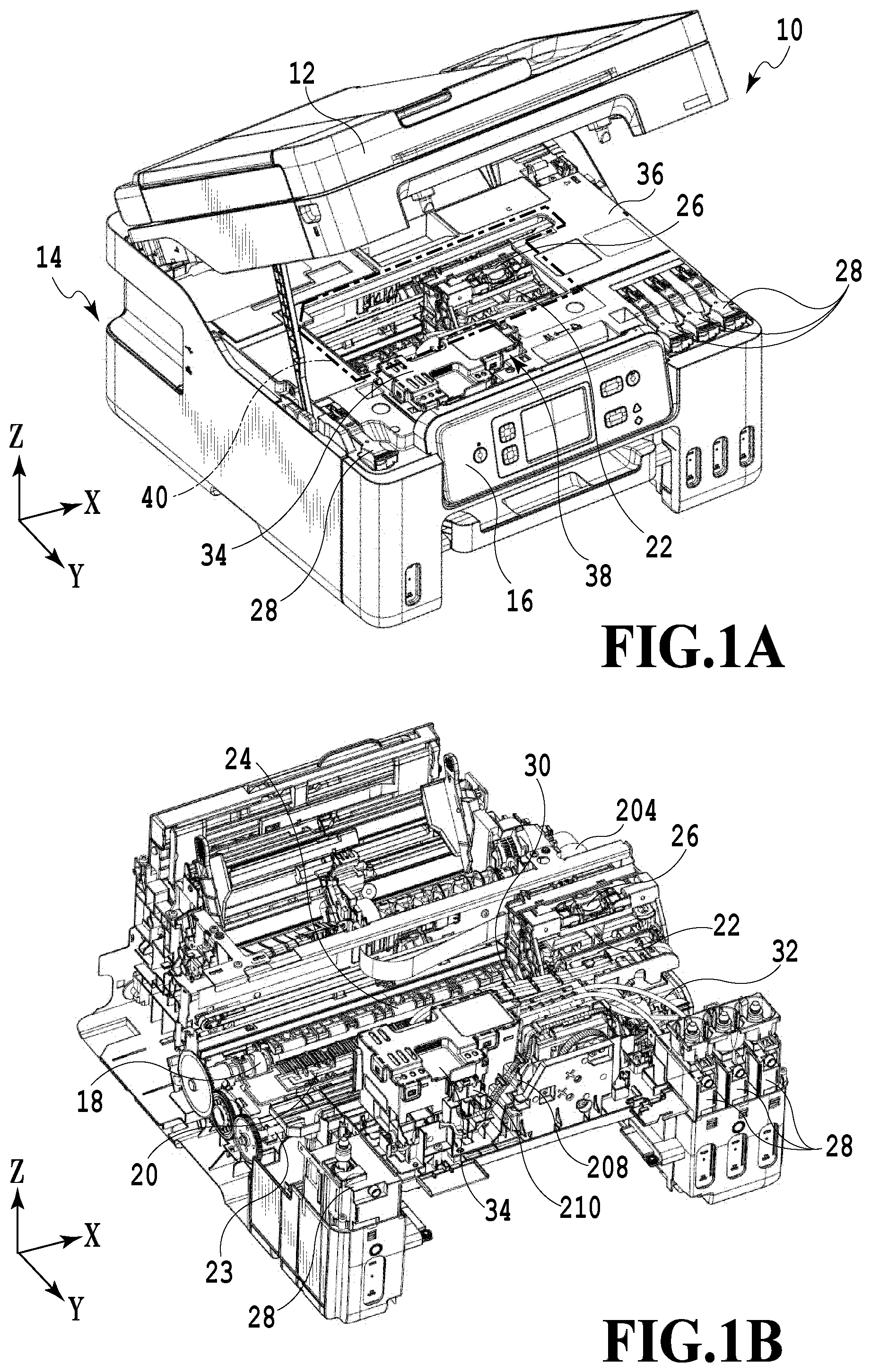 Patent US12576645 Figure 1 – Waste ink tank and printing apparatus in which the tank includes a substantially box-shaped container provided with an insertion port that can be shielded