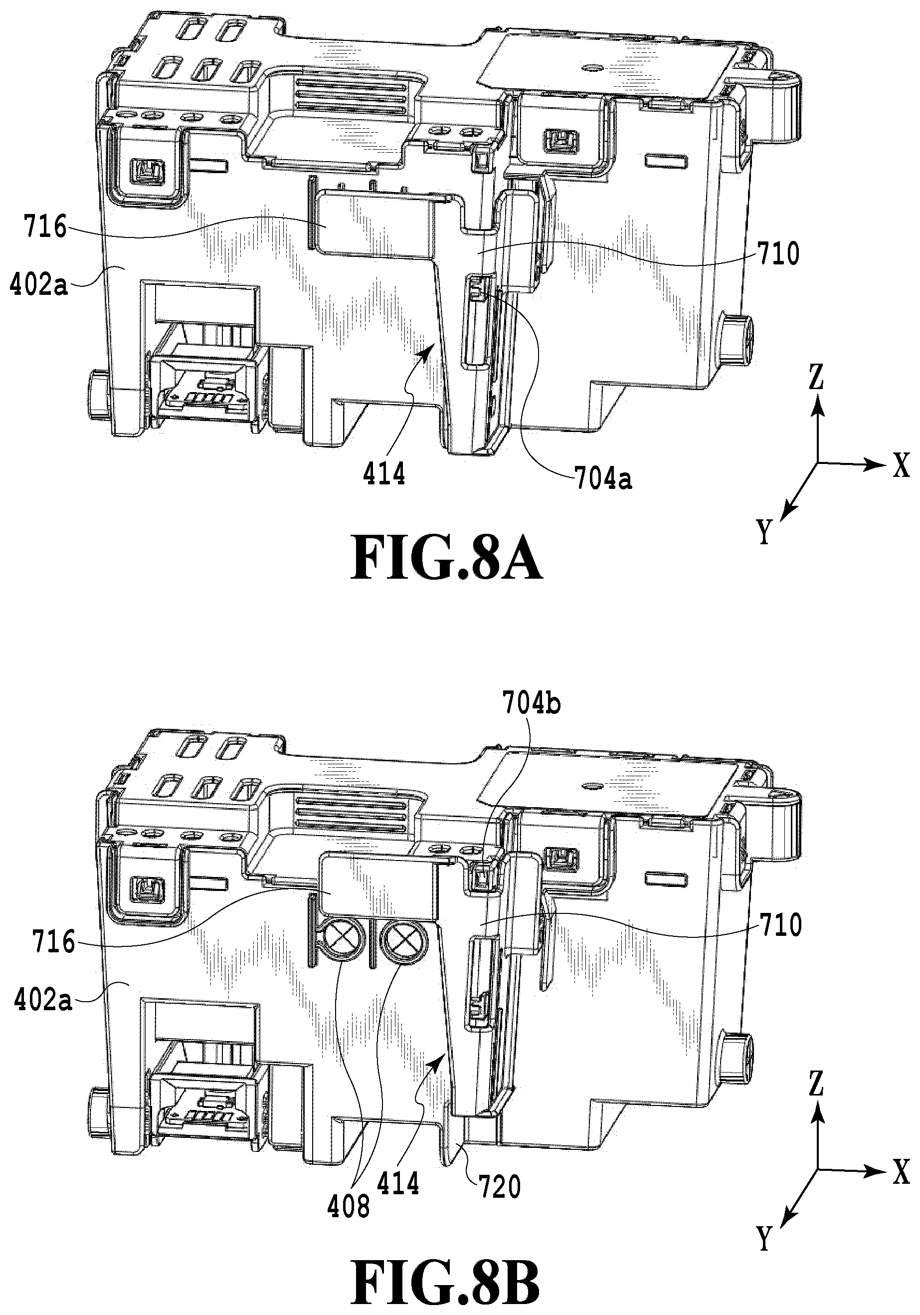 Patent US12576645 Figure 8 – Waste ink tank and printing apparatus in which the tank includes a substantially box-shaped container provided with an insertion port that can be shielded