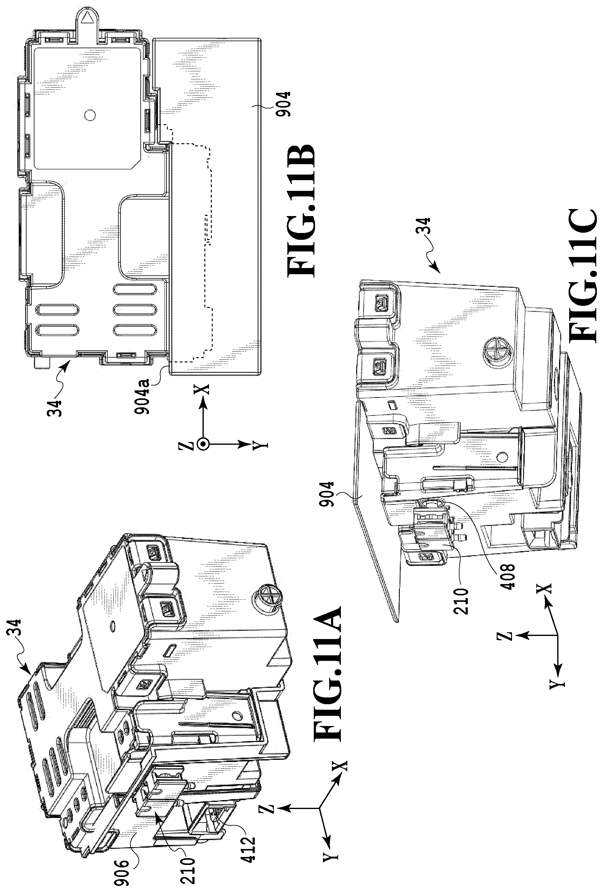 Patent US12576645 Figure 11 – Waste ink tank and printing apparatus in which the tank includes a substantially box-shaped container provided with an insertion port that can be shielded