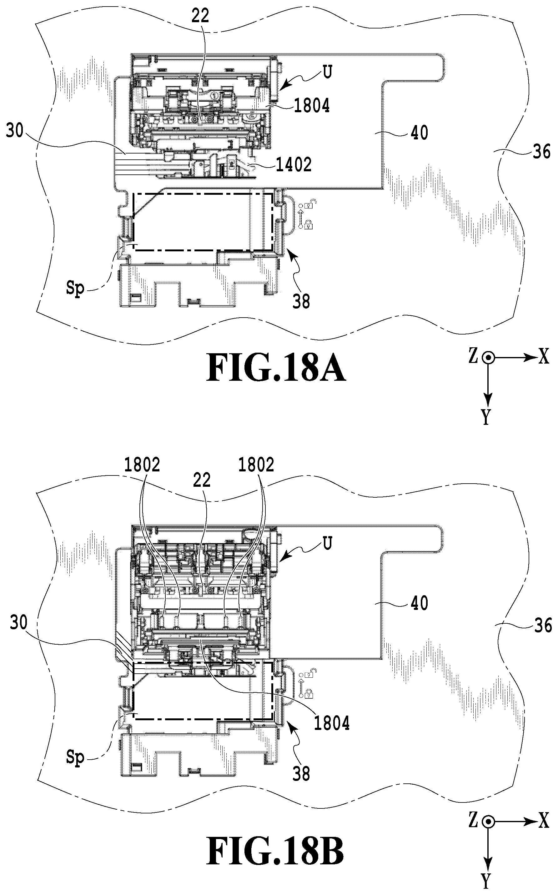 Patent US12576645 Figure 18 – Waste ink tank and printing apparatus in which the tank includes a substantially box-shaped container provided with an insertion port that can be shielded