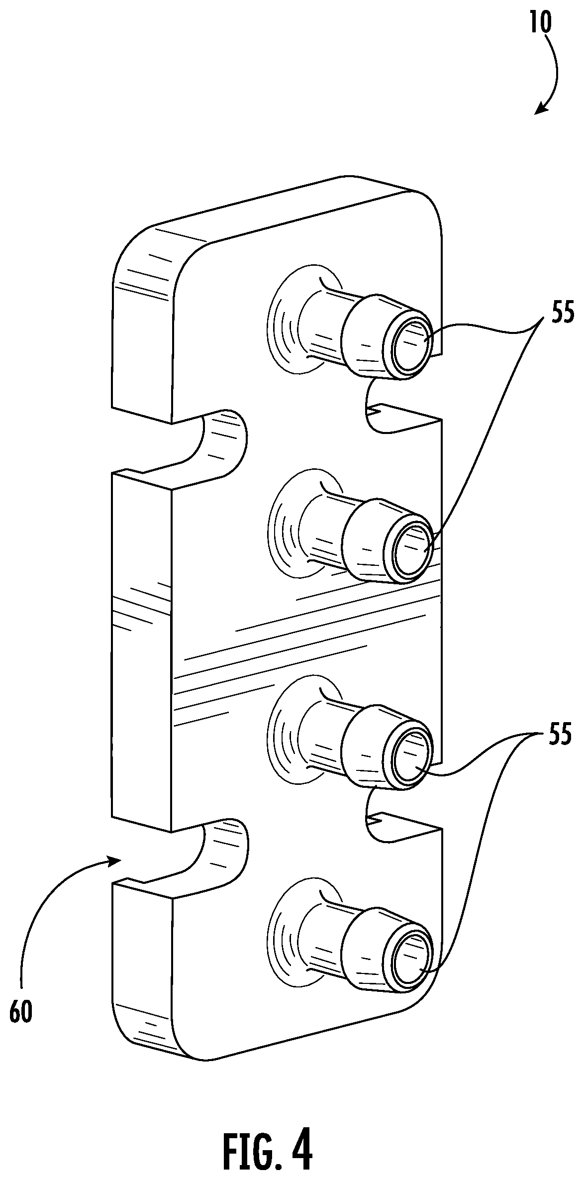 Patent US12576646 Figure 4 – Plate for a print head and print head assembly including said plate