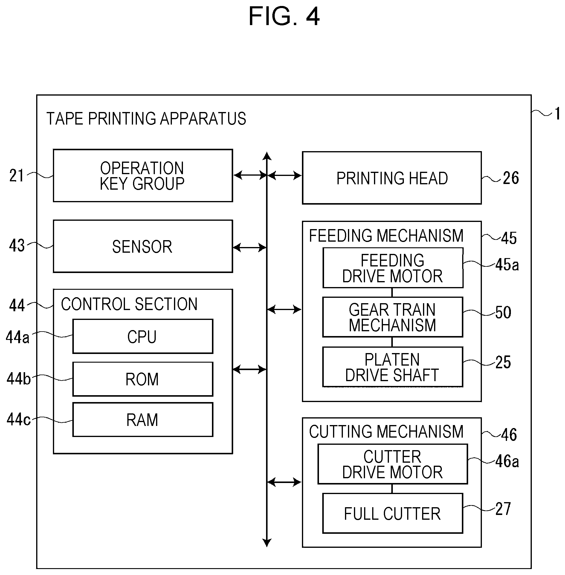 Patent US12576651 Figure 4 – Tape printing apparatus and control method of tape printing apparatus