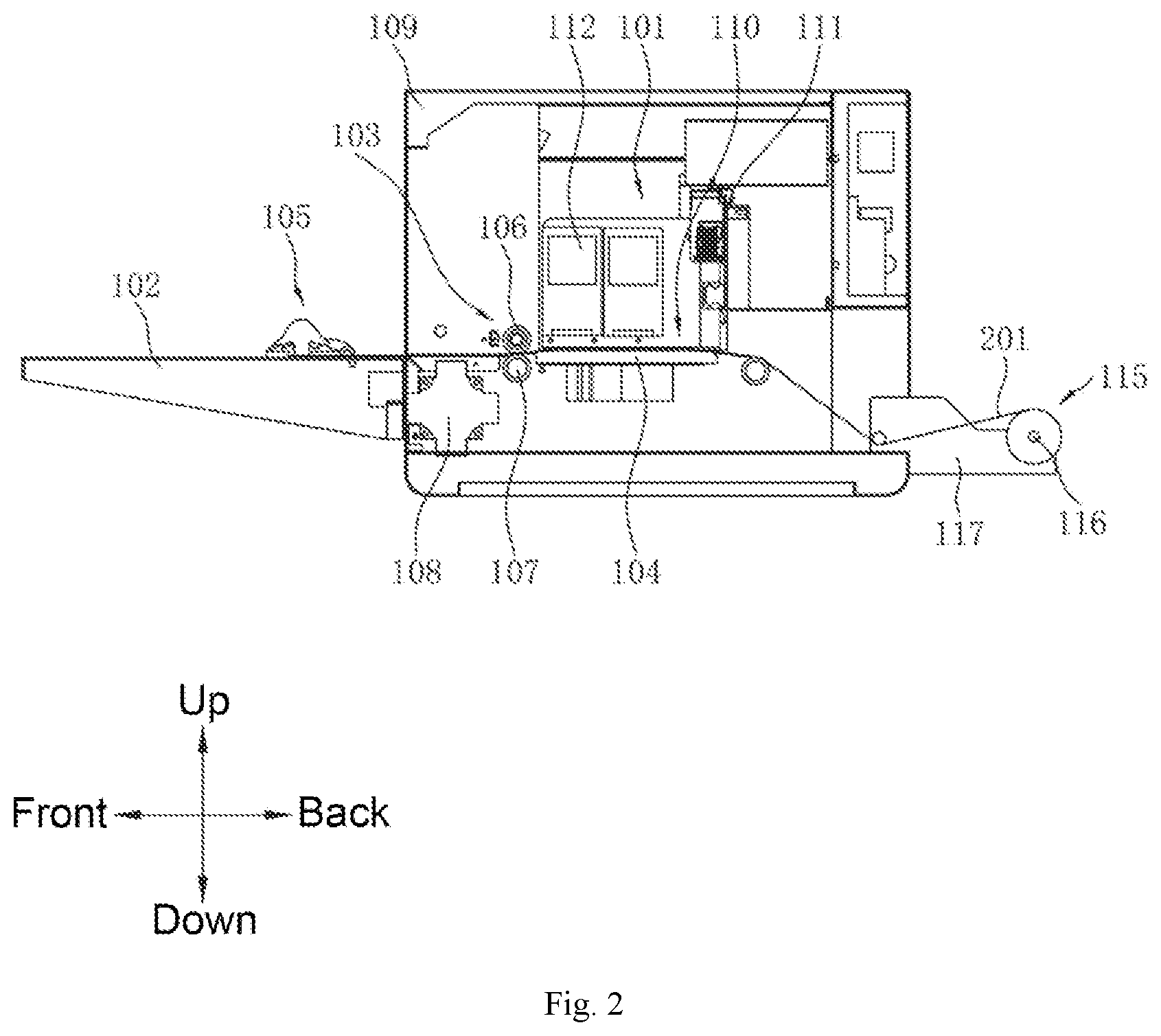Patent US12576652 Figure 2 – Ultraviolet (UV) light-emitting diode (LED) inkjet printer