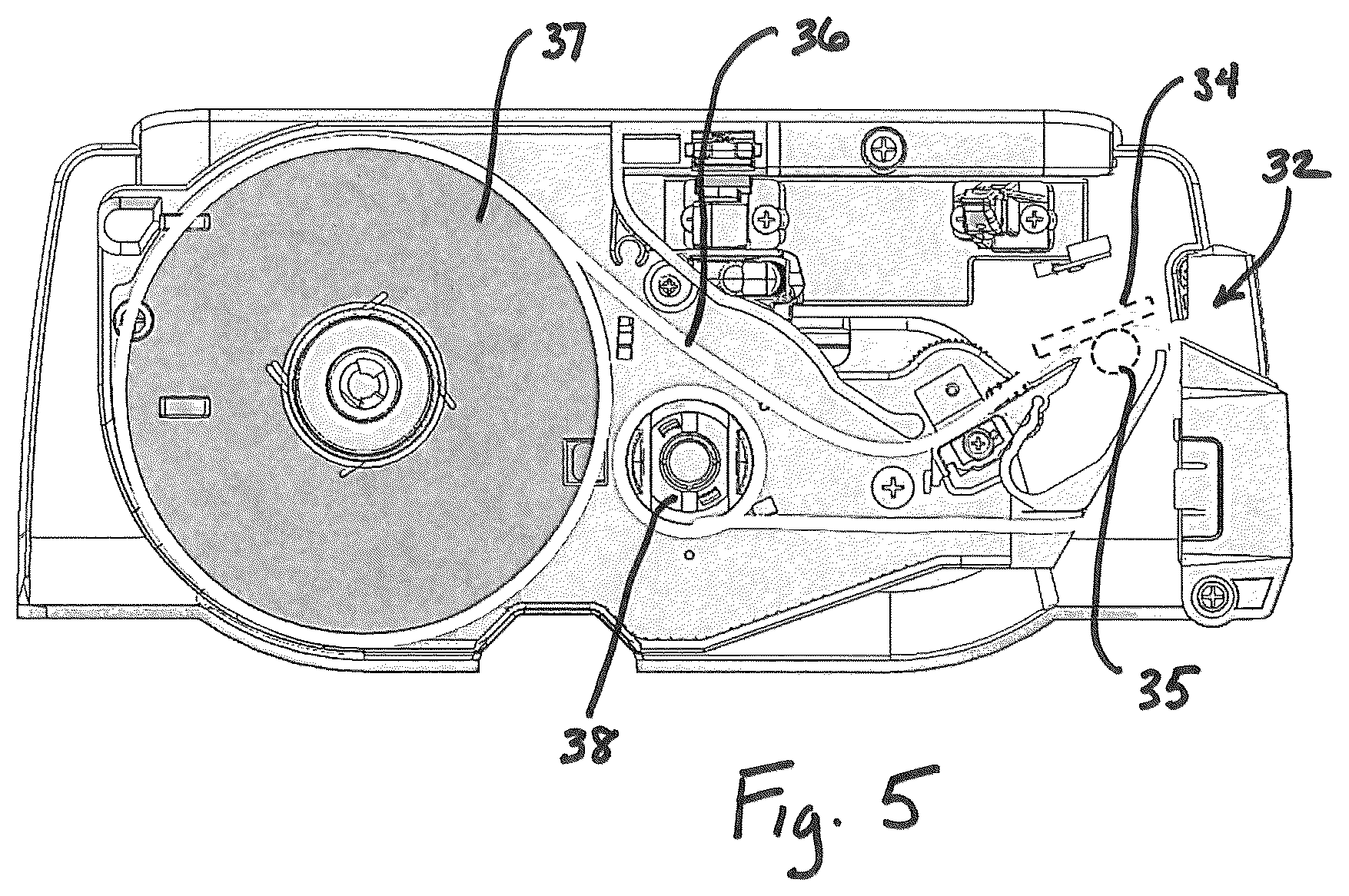 Patent US12576653 Figure 3 – Food product scale and associated label cassette with cassette load features