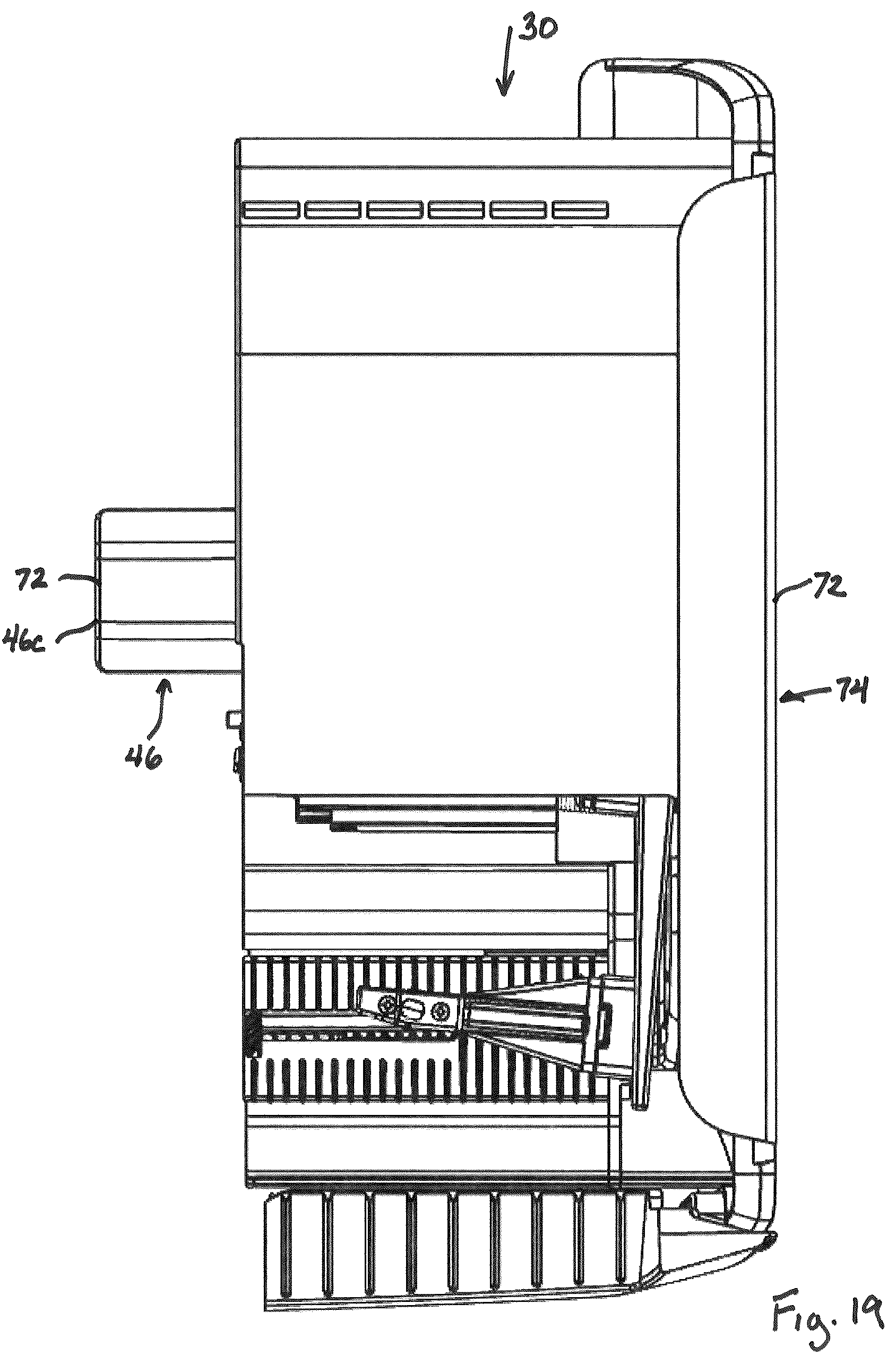 Patent US12576653 Figure 10 – Food product scale and associated label cassette with cassette load features