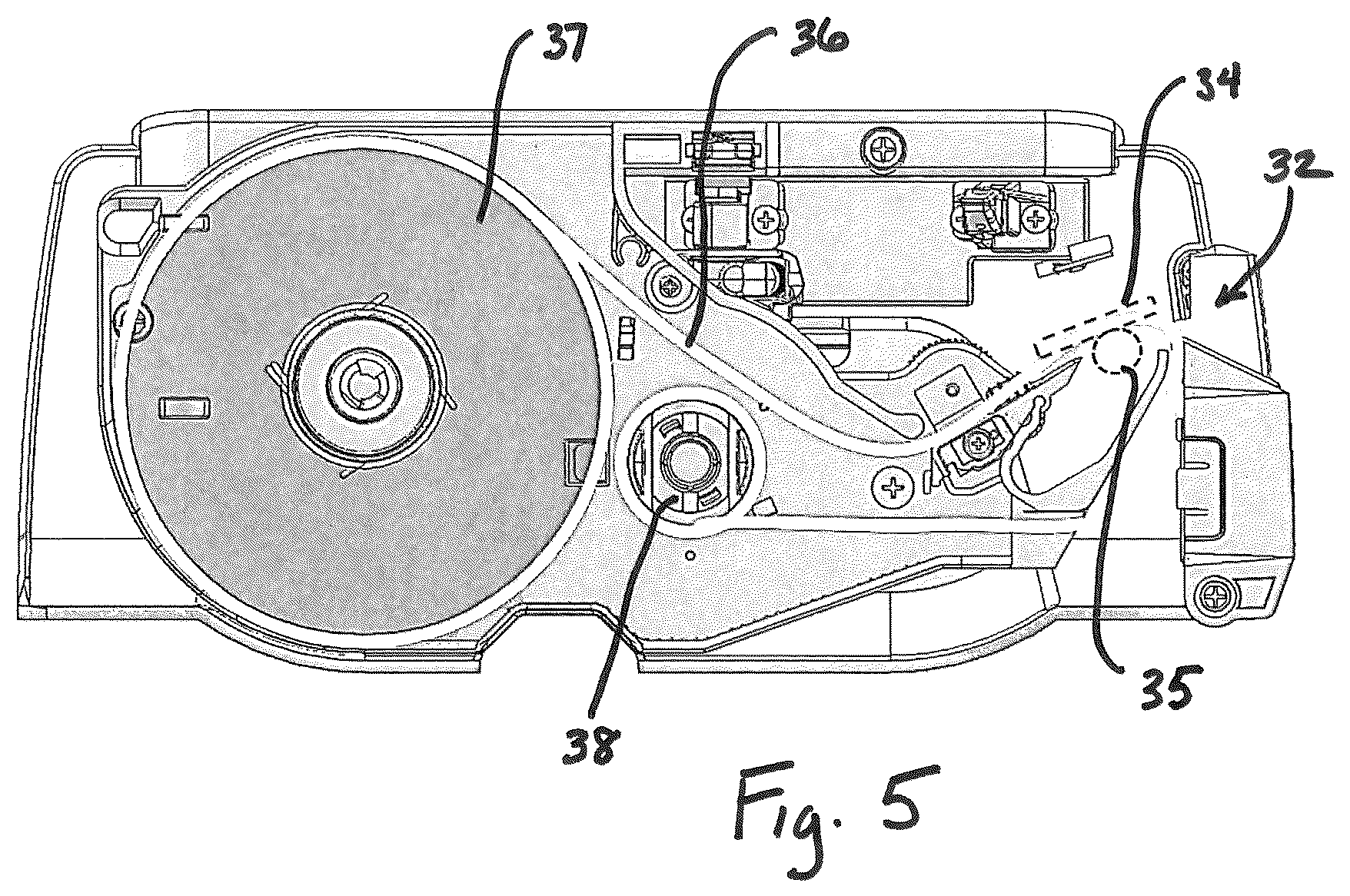 Patent US12576654 Figure 3 – Food product scale and associated label stock justification assembly