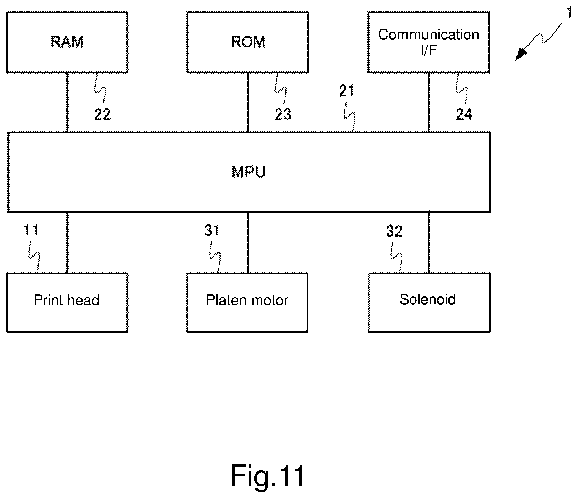 Patent US12576655 Figure 11 – Printer