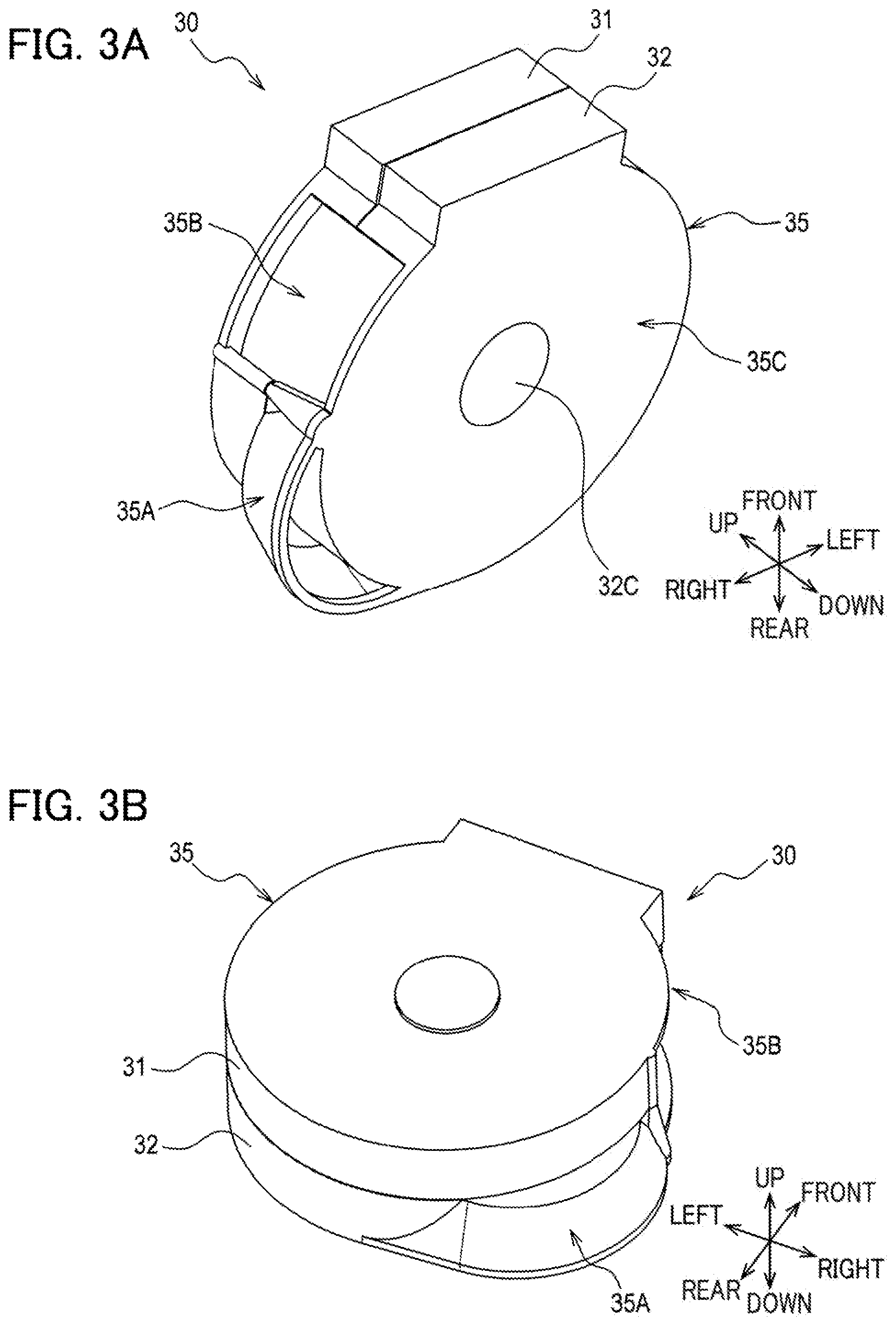 Patent US12576656 Figure 3 – Auxiliary tape cassette including auxiliary tape, gear, and case that accommodates therein at least a part of auxiliary tape and at least a part of gear