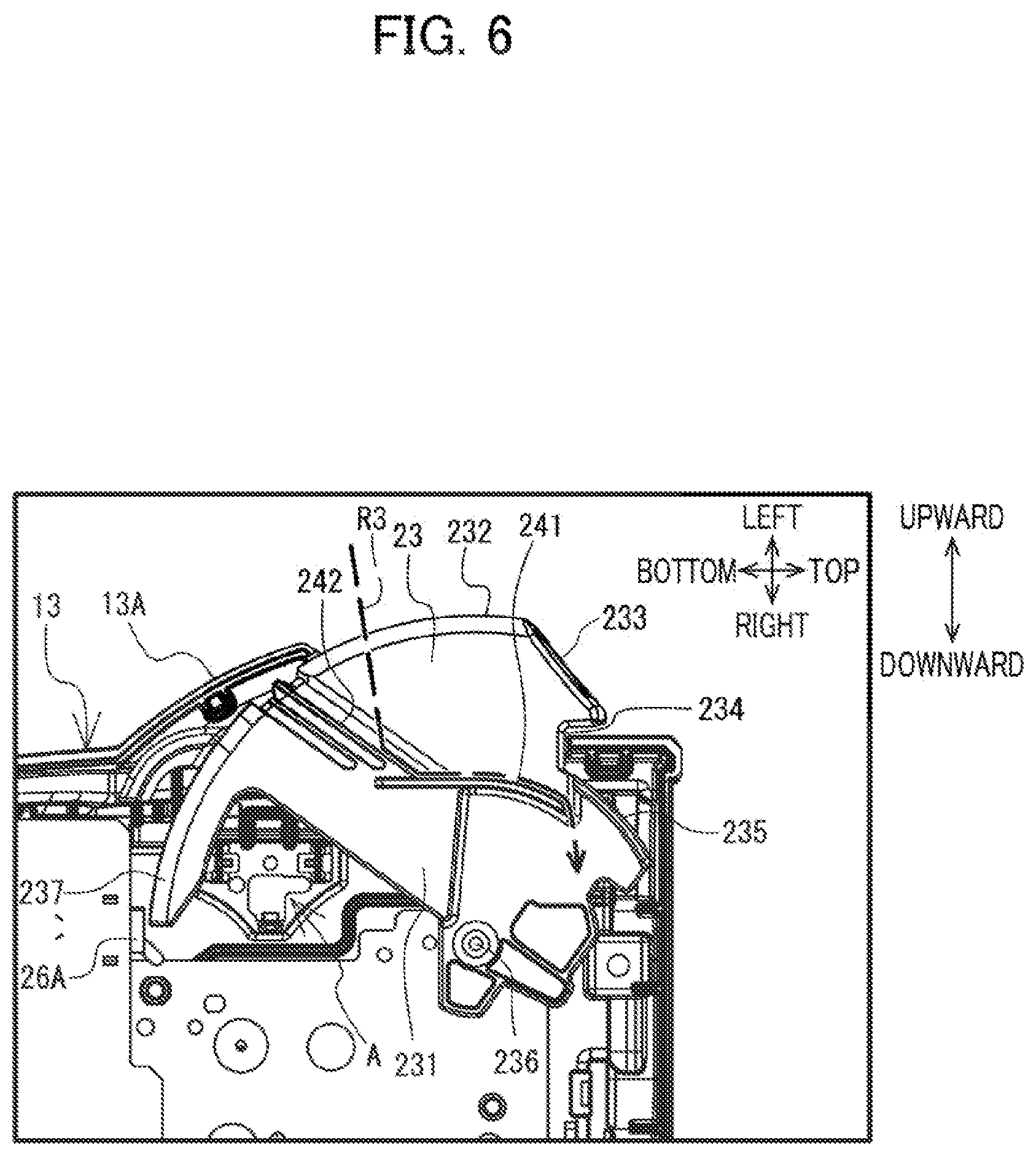 Patent US12576657 Figure 6 – Printing device having guide channel for guiding liquid discharged from housing toward outside of the printing device