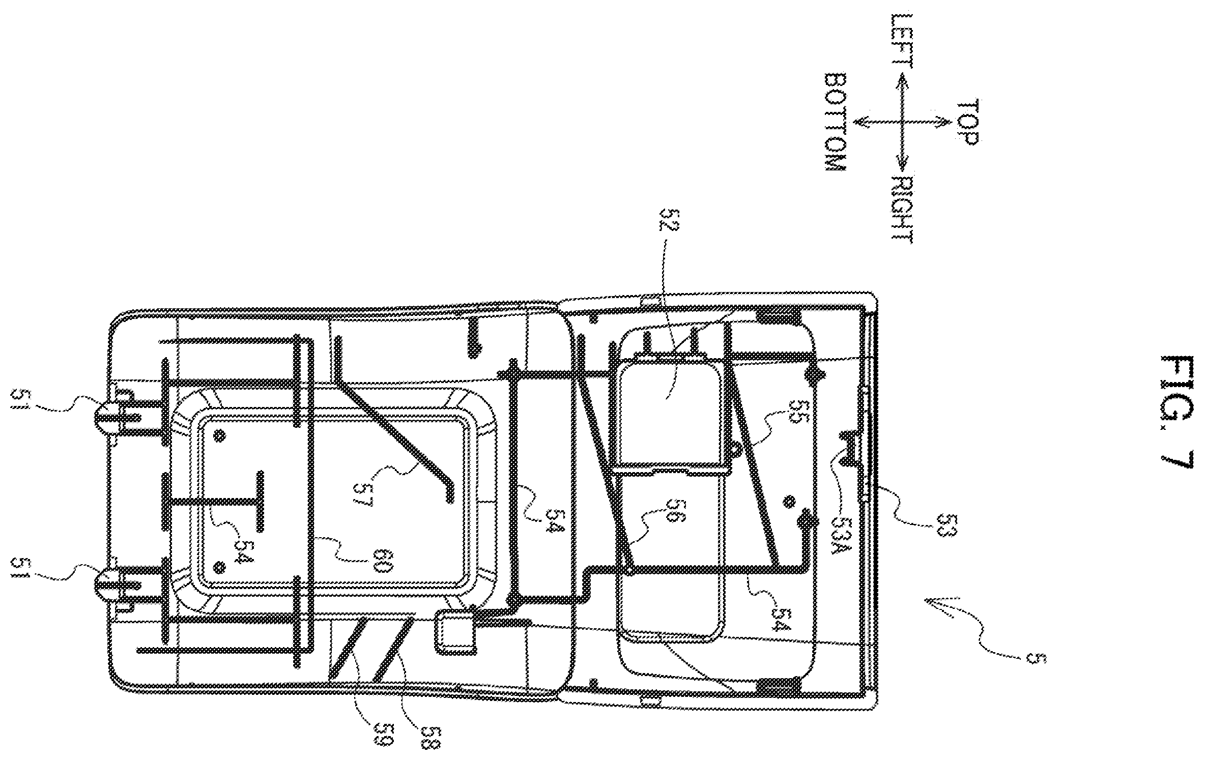 Patent US12576657 Figure 7 – Printing device having guide channel for guiding liquid discharged from housing toward outside of the printing device