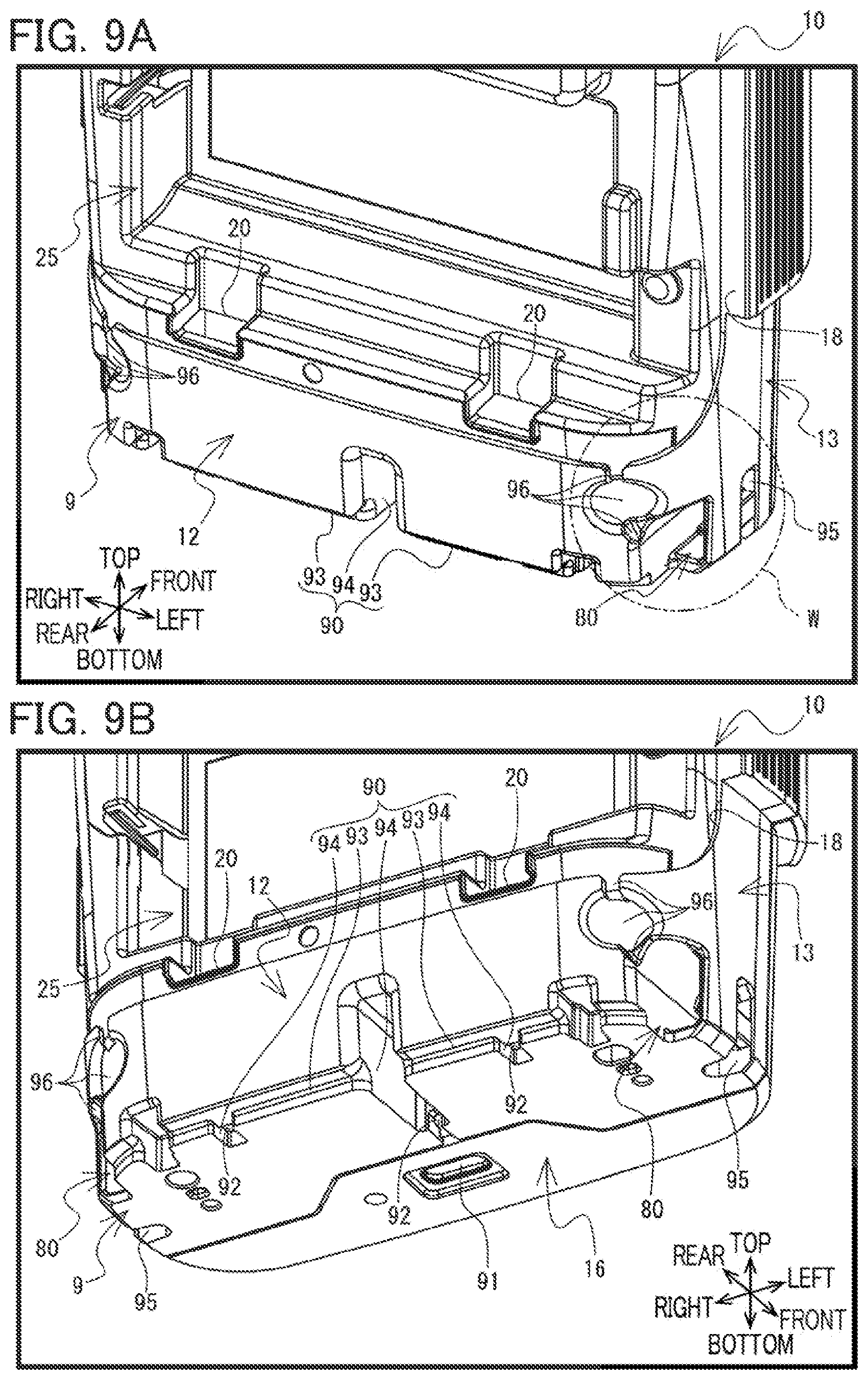Patent US12576657 Figure 9 – Printing device having guide channel for guiding liquid discharged from housing toward outside of the printing device