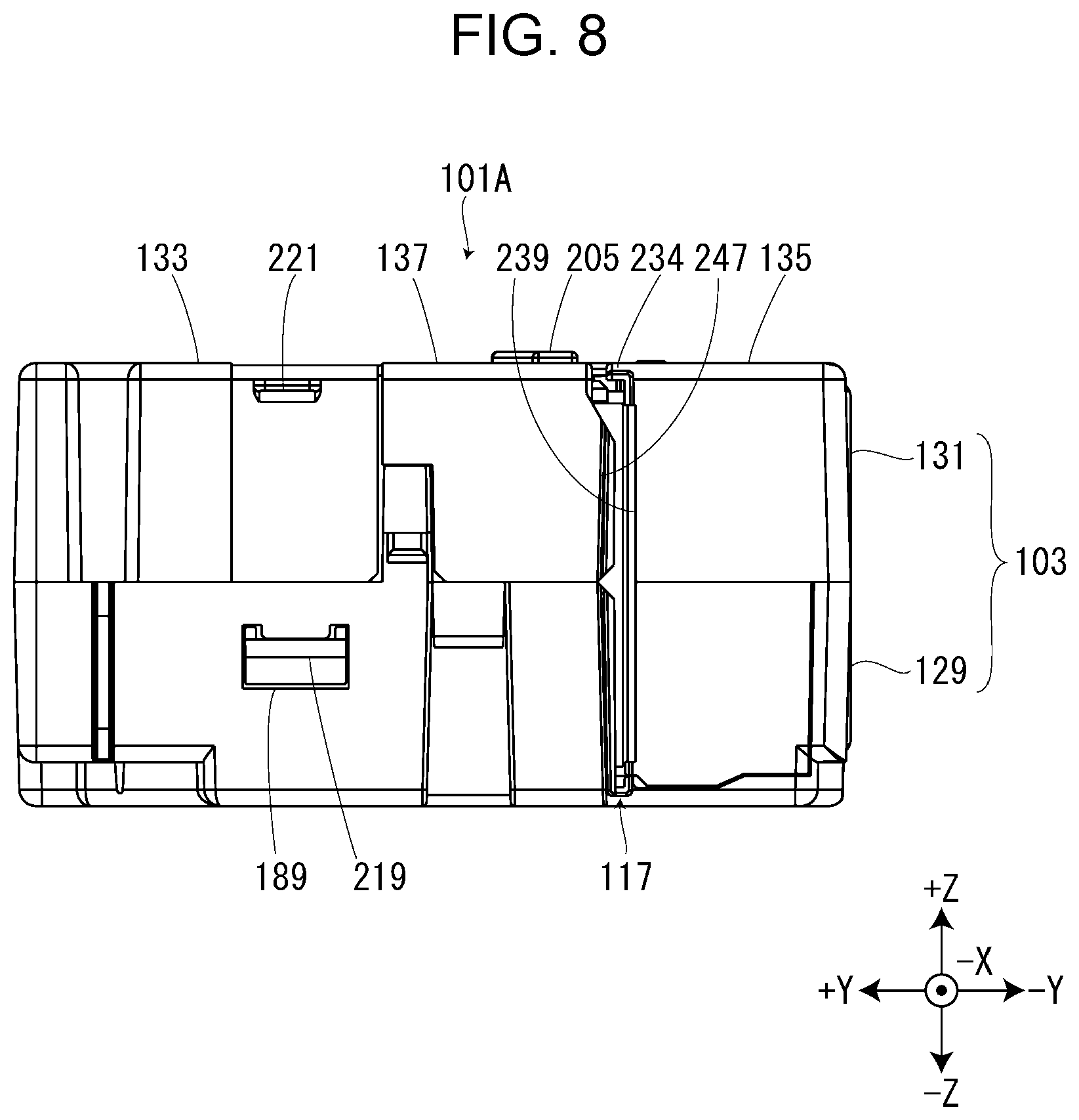 Patent US12576659 Figure 8 – Ribbon cartridge