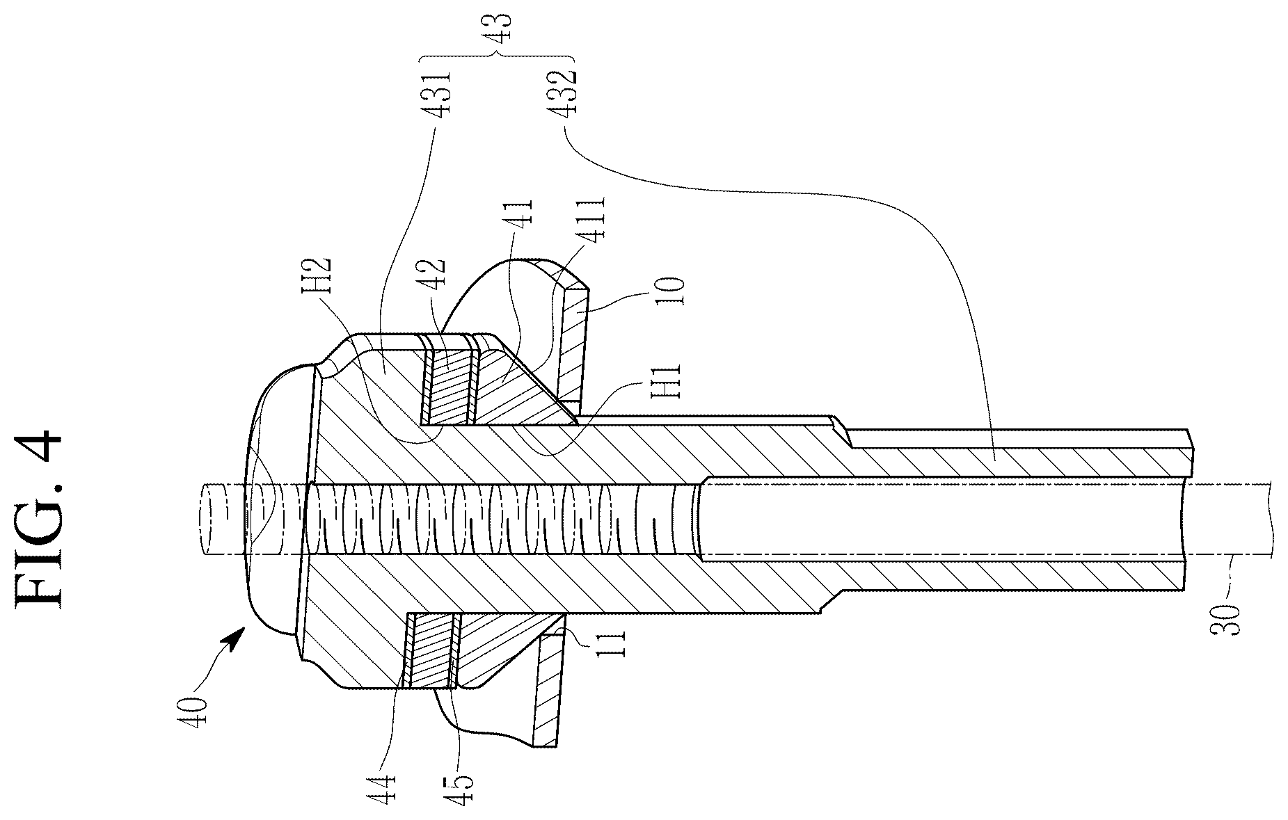 Patent US12576668 Figure 4 – Nipple assembly for spoke wheel, and spoke wheel including same