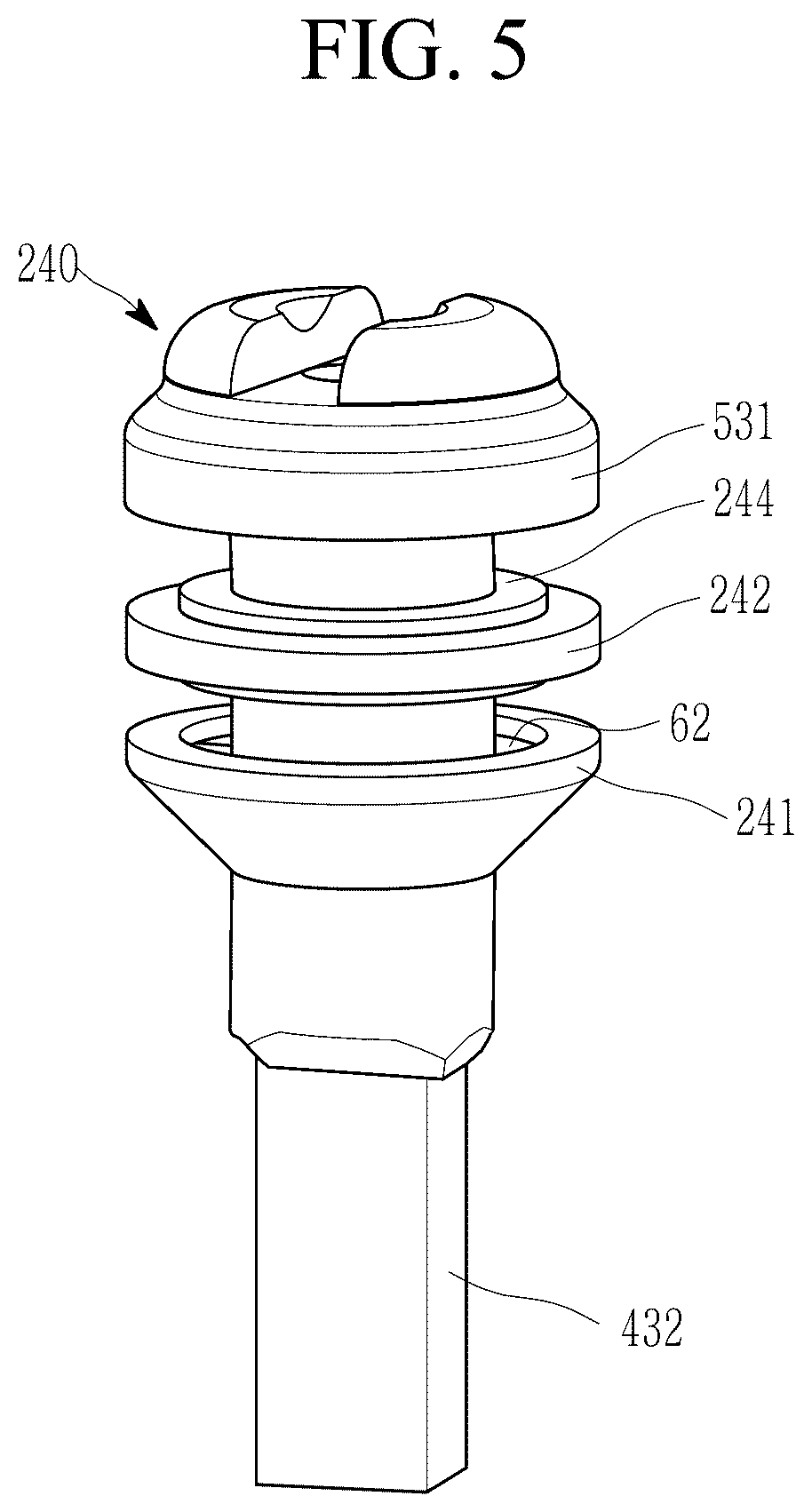 Patent US12576668 Figure 5 – Nipple assembly for spoke wheel, and spoke wheel including same