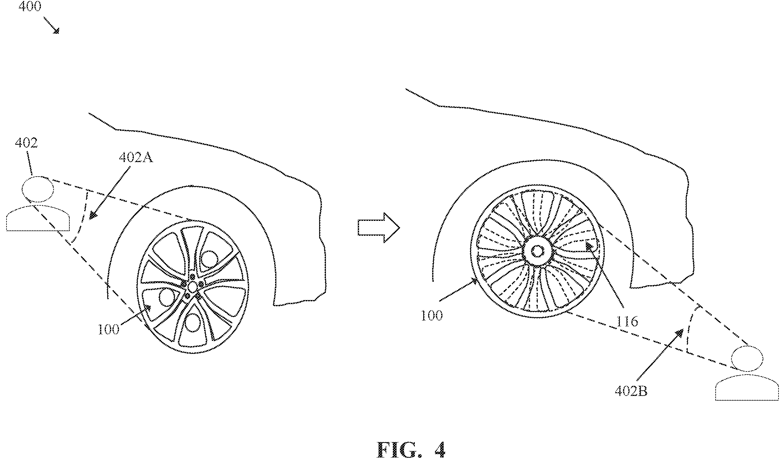 Patent US12576669 Figure 5 – Vehicle wheel cover