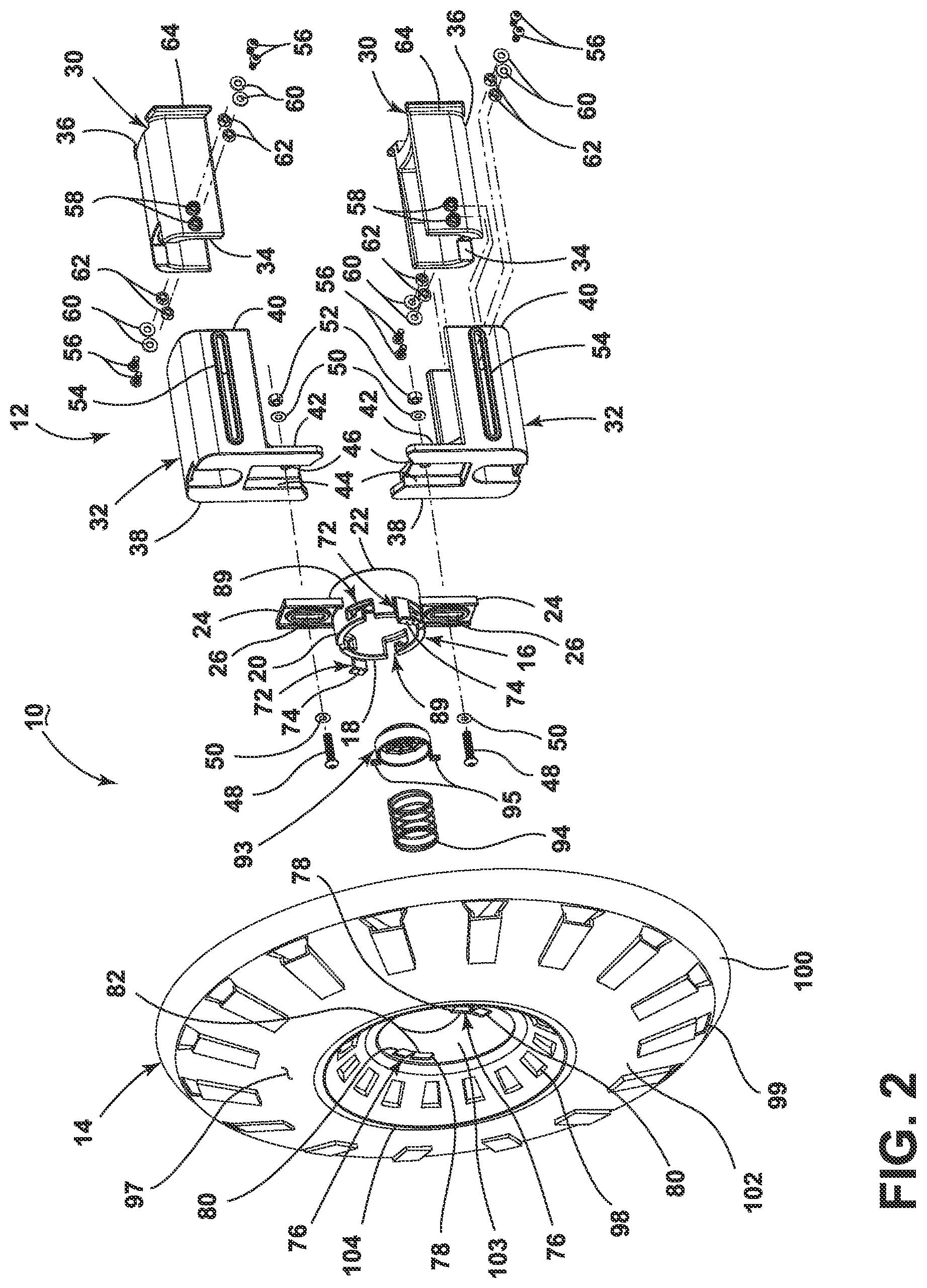 Patent US12576670 Figure 2 – Wheel cover mounting assembly