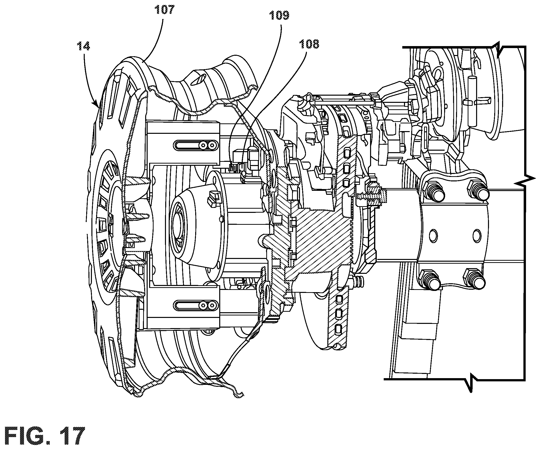 Patent US12576670 Figure 17 – Wheel cover mounting assembly