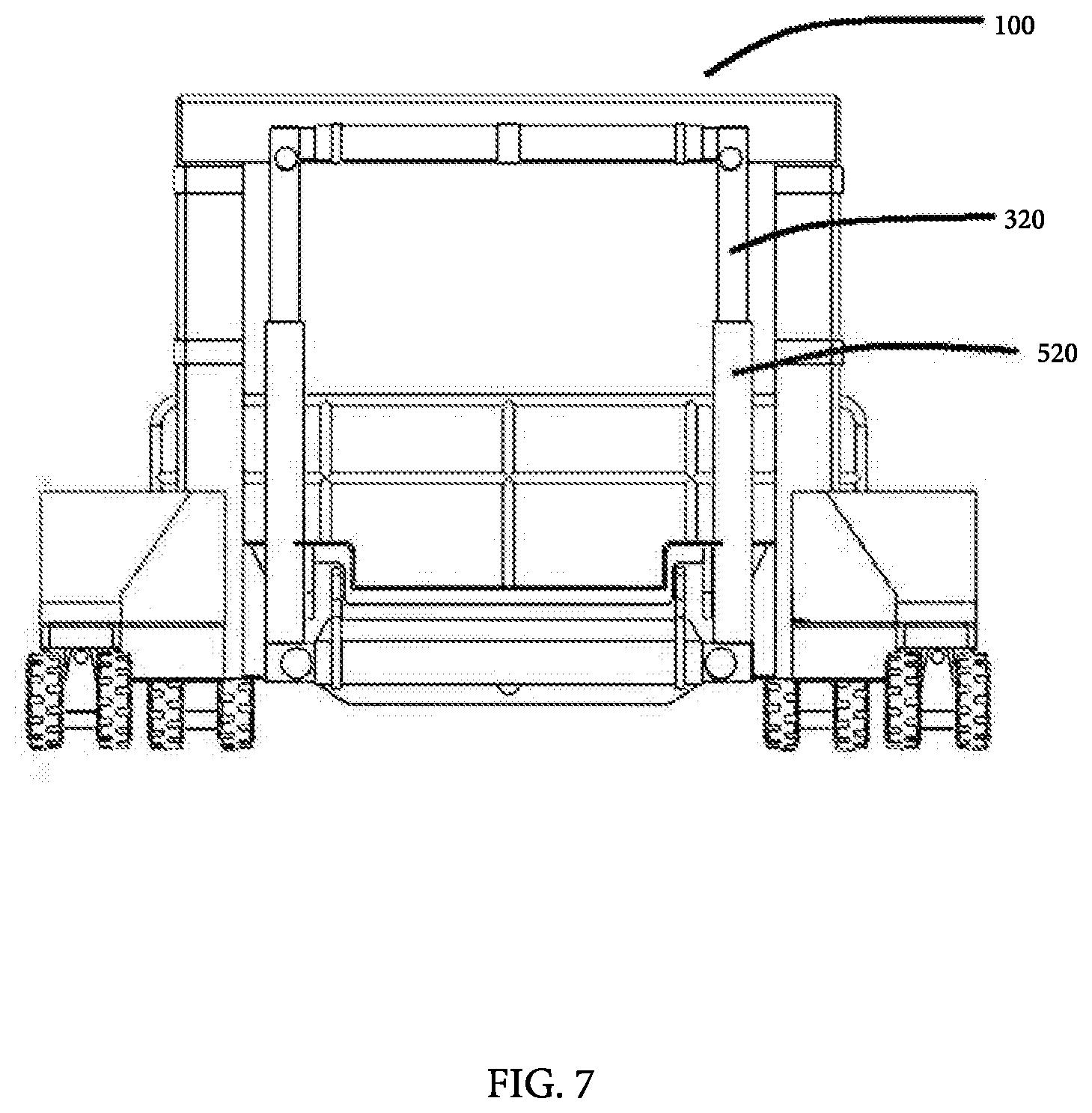Patent US12576671 Figure 7 – Tire handler having tire lay flat capability