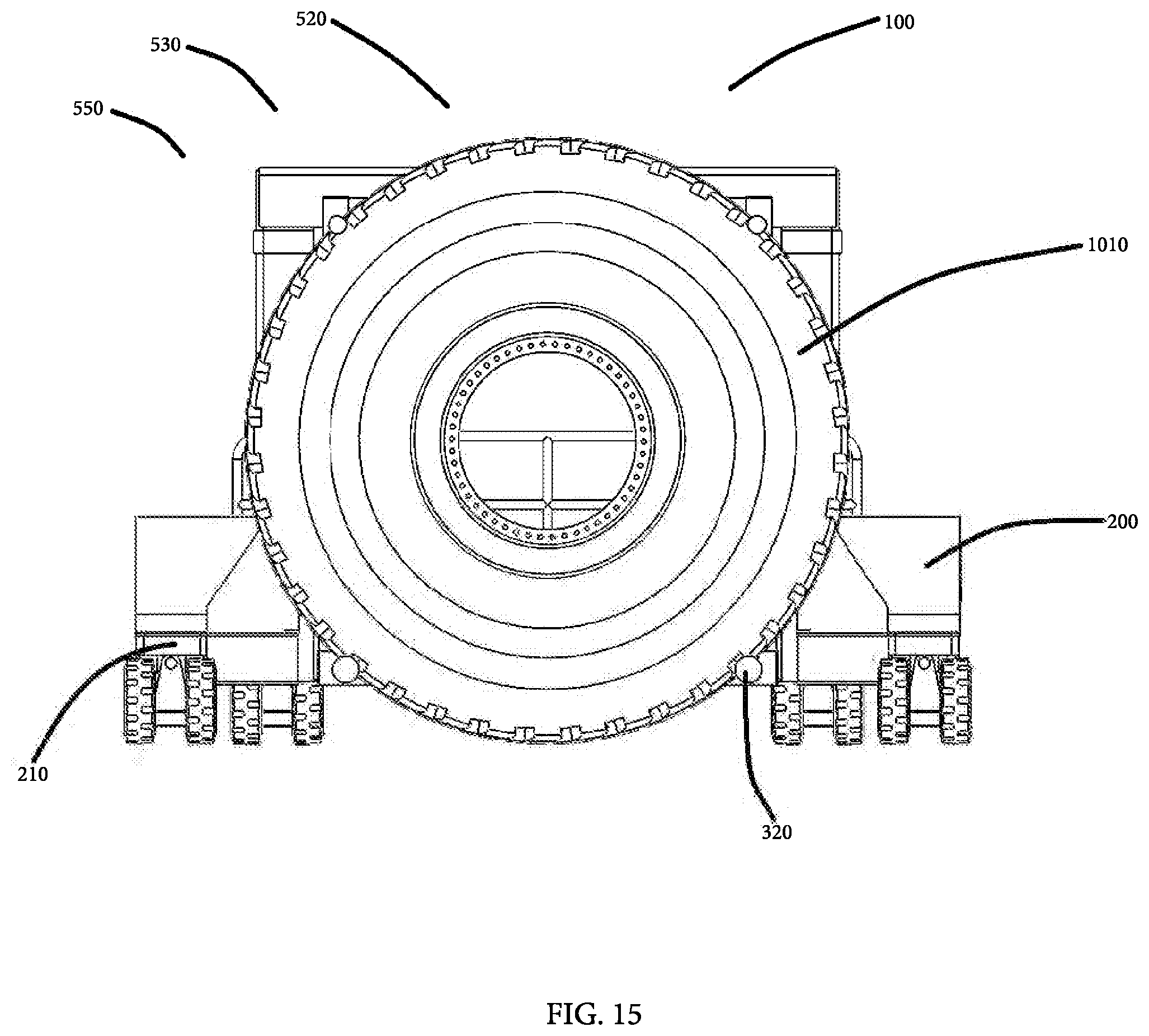 Patent US12576671 Figure 15 – Tire handler having tire lay flat capability